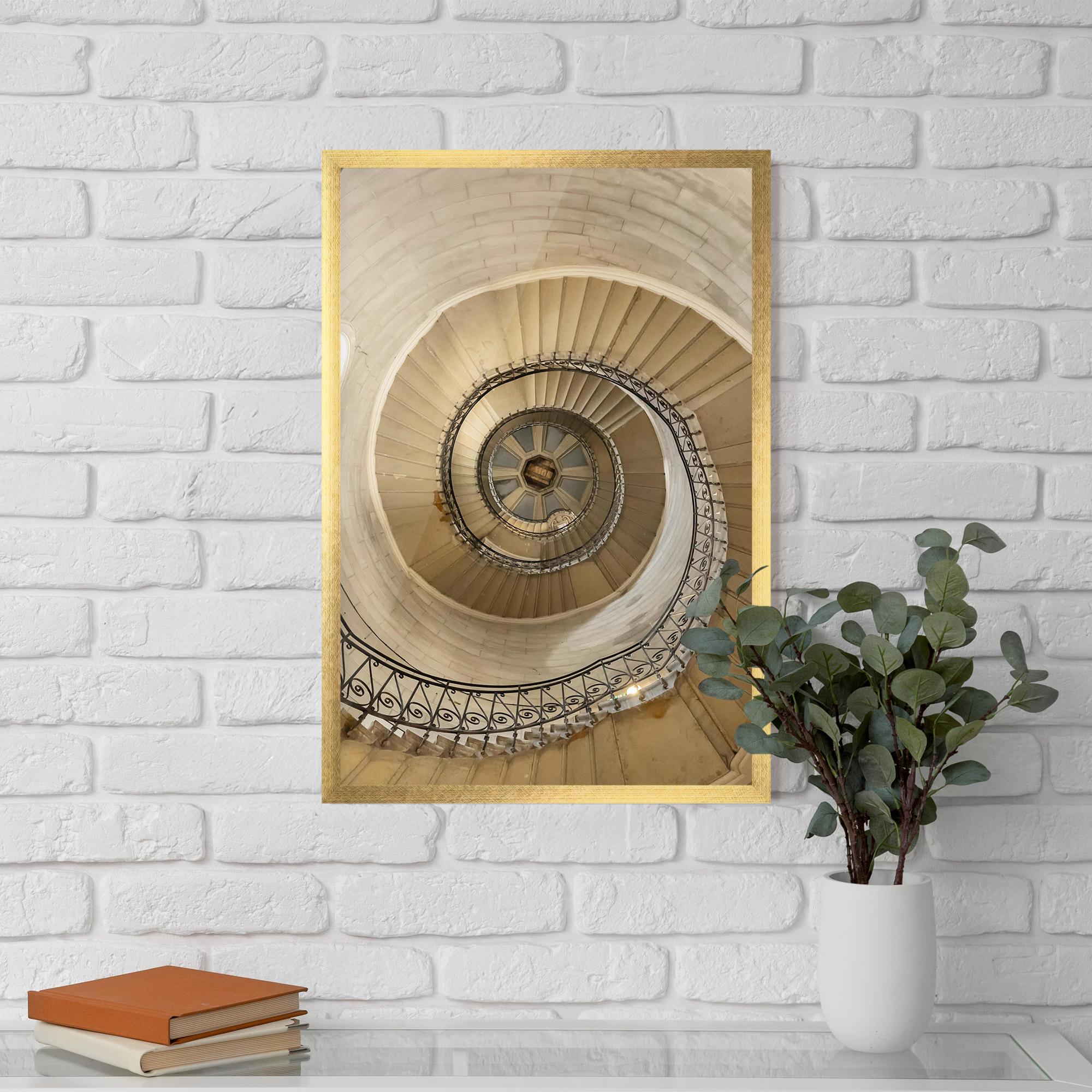 Gerahmte Poster Cream Down Stairs mockup 5