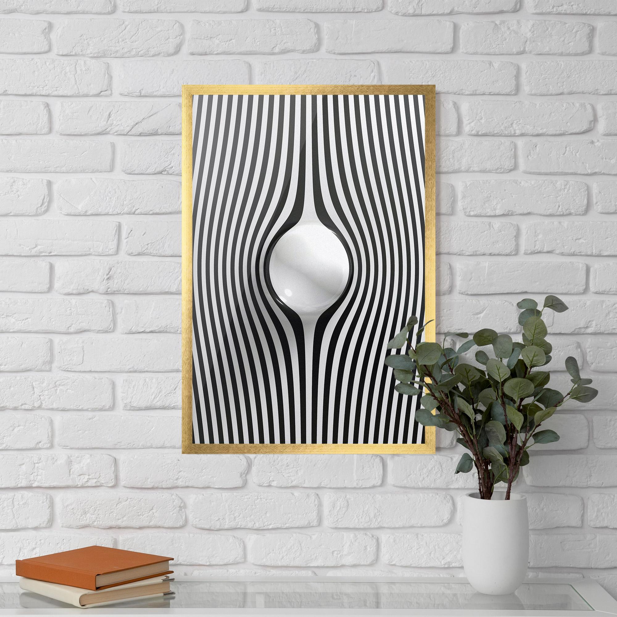 Gerahmte Poster White Ball Lines mockup 5