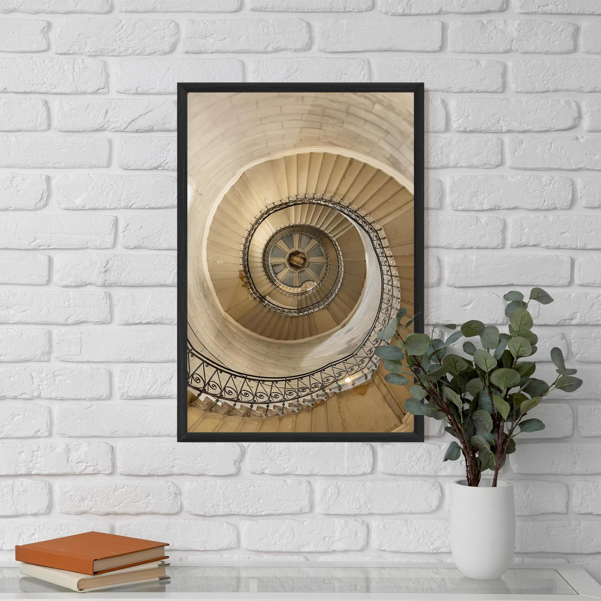 Gerahmte Poster Cream Down Stairs mockup 5