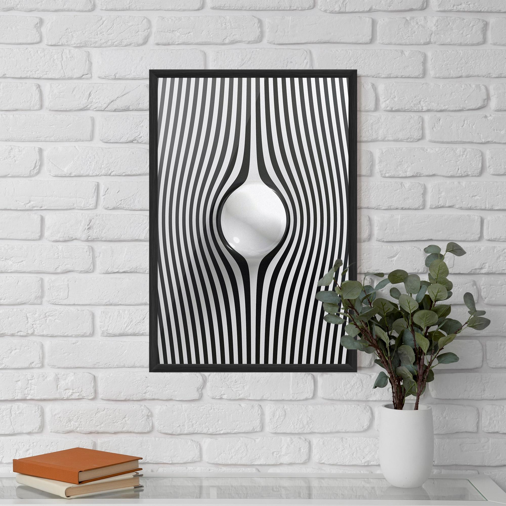 Gerahmte Poster White Ball Lines mockup 5