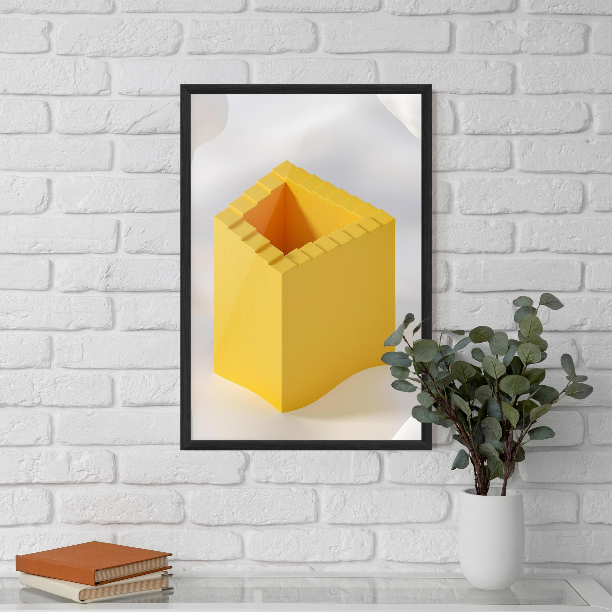 Gerahmte Poster Yellow Shape mockup 5