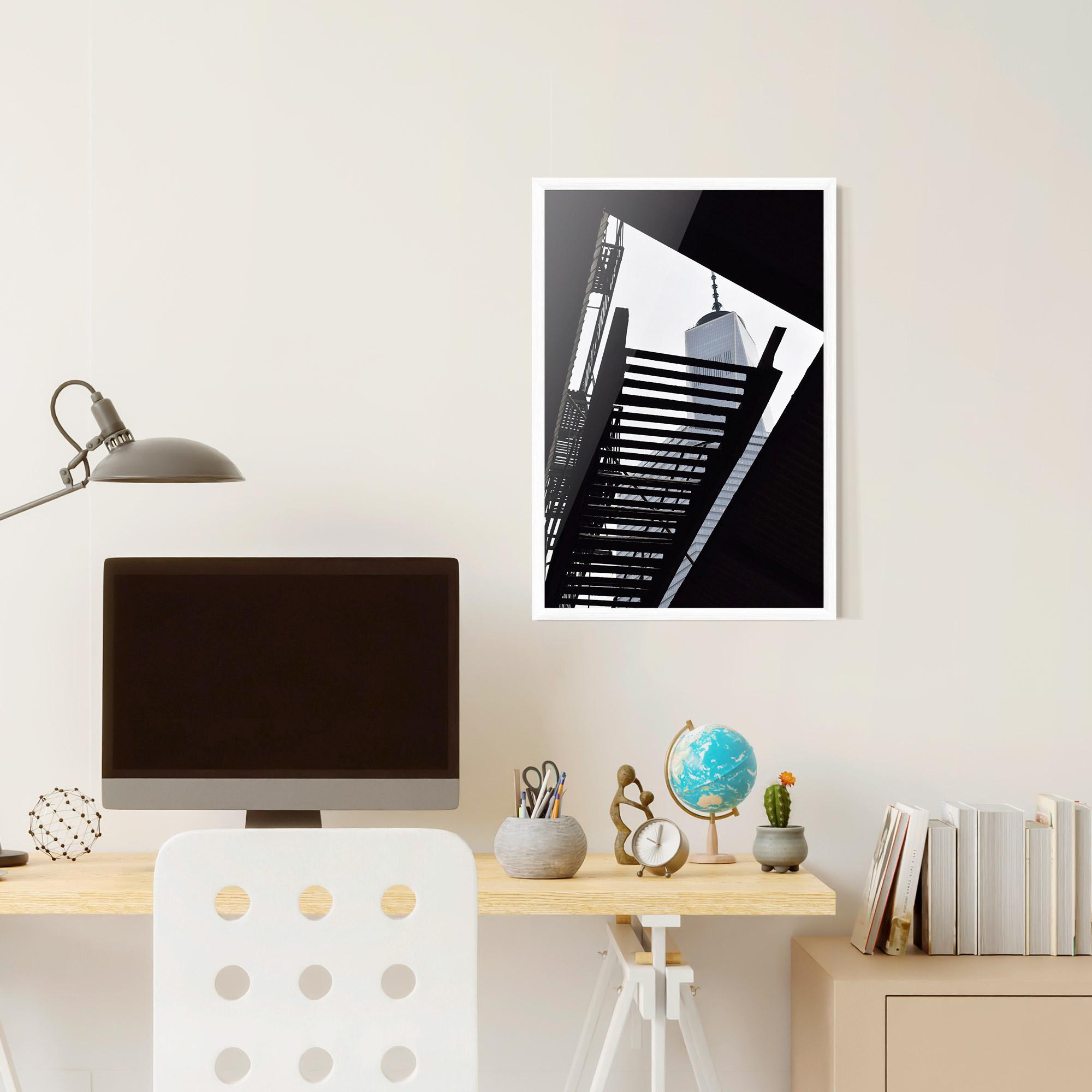 Gerahmte Poster Black Stairs Floating mockup 6