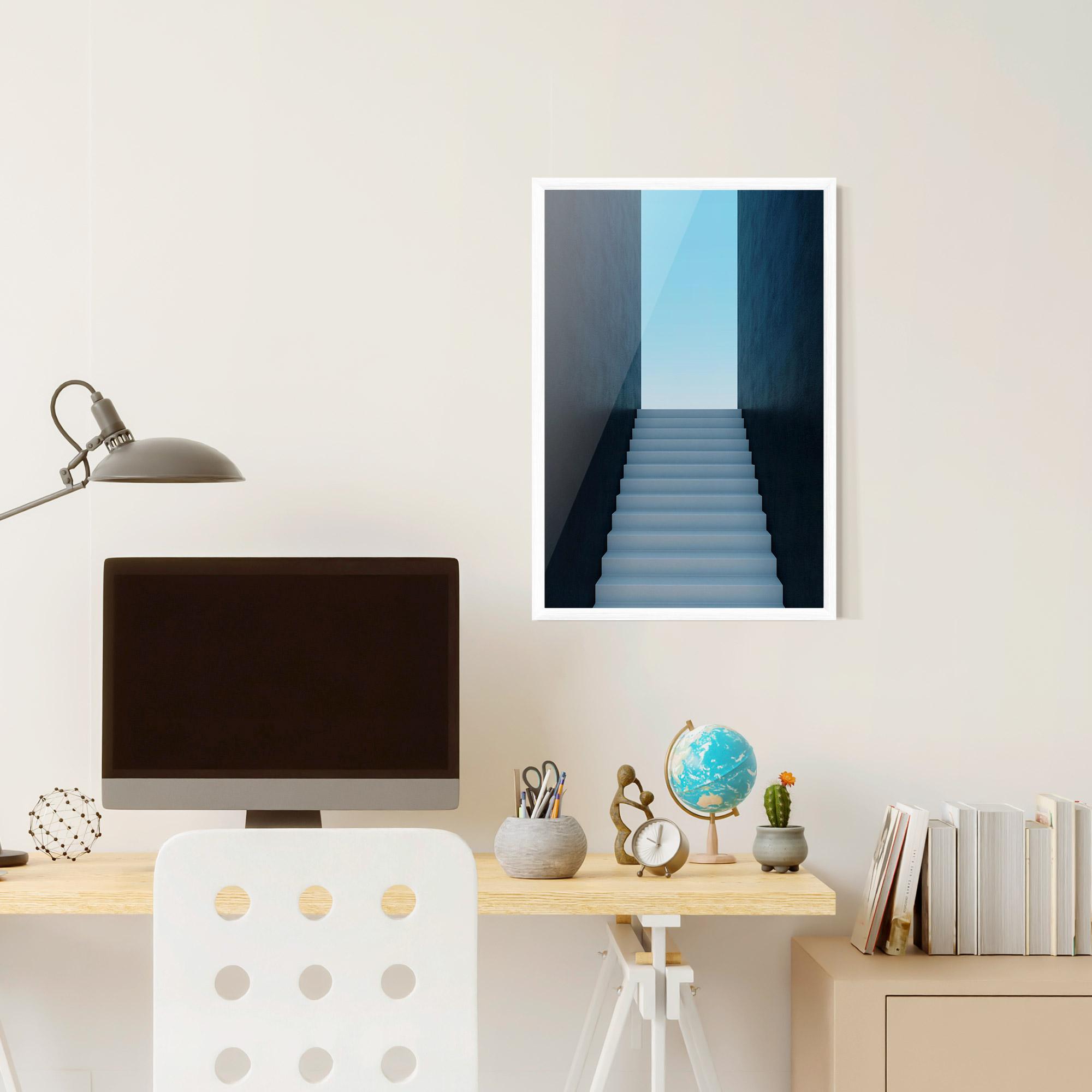 Gerahmte Poster Forward Stairs mockup 6