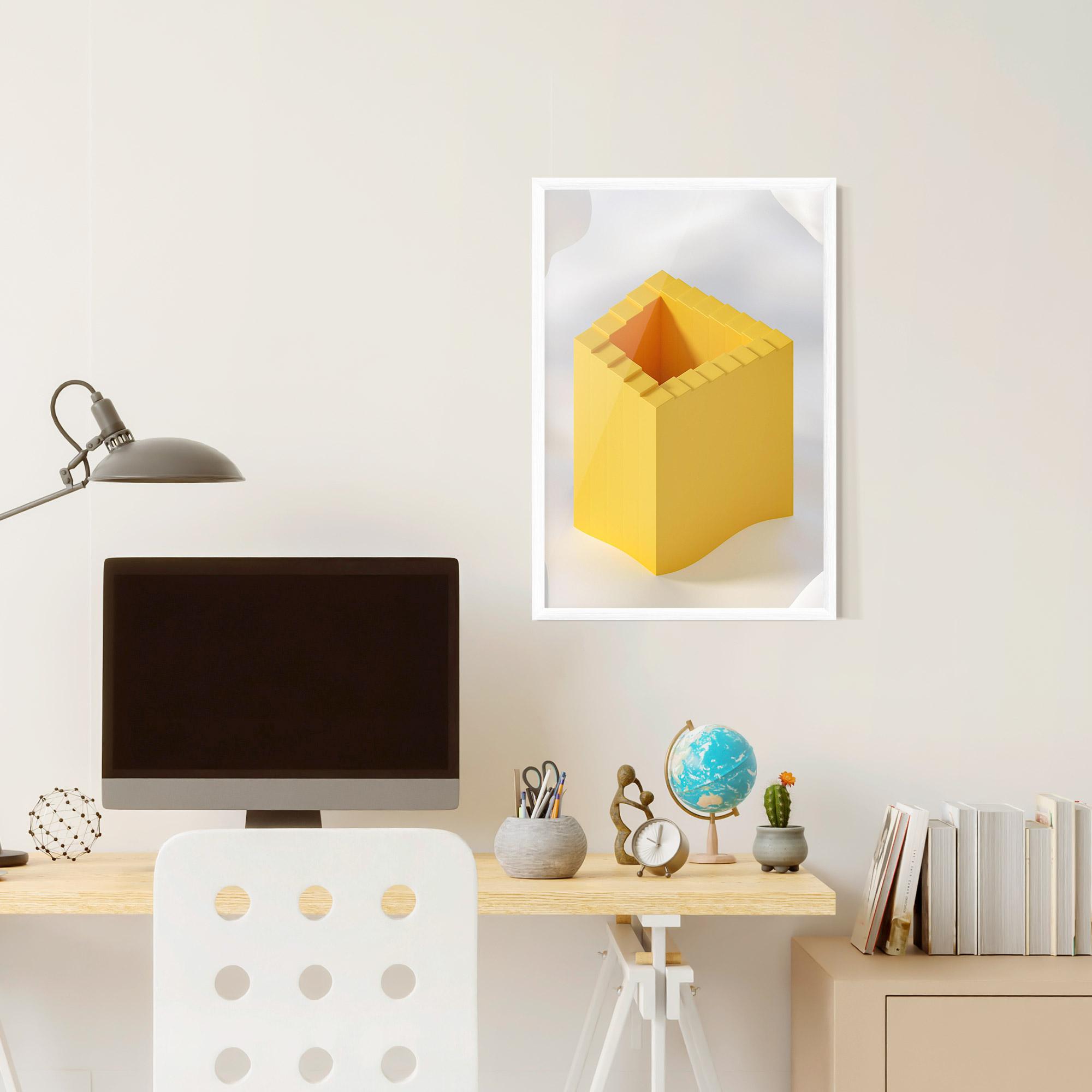 Gerahmte Poster Yellow Shape mockup 6