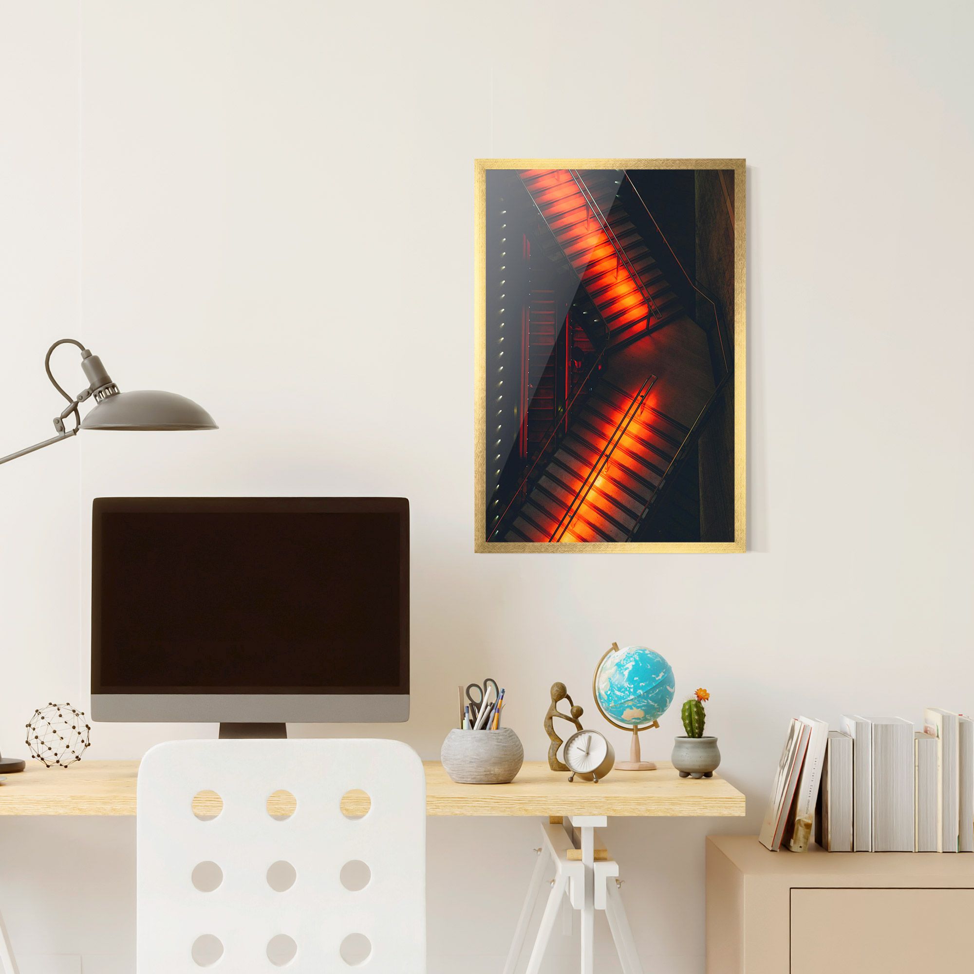 Orange Light Stairs mockup 6