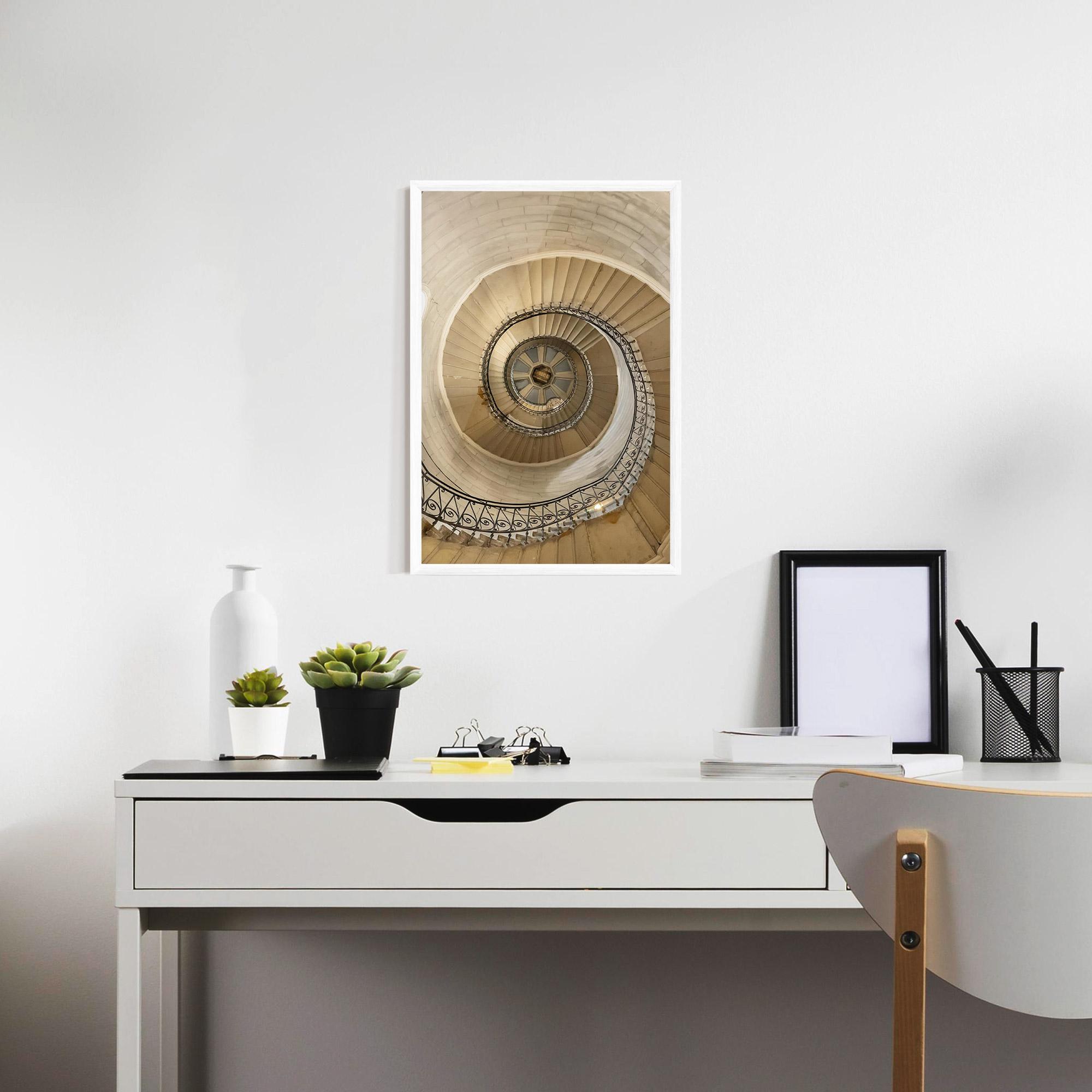 Gerahmte Poster Cream Down Stairs mockup 7