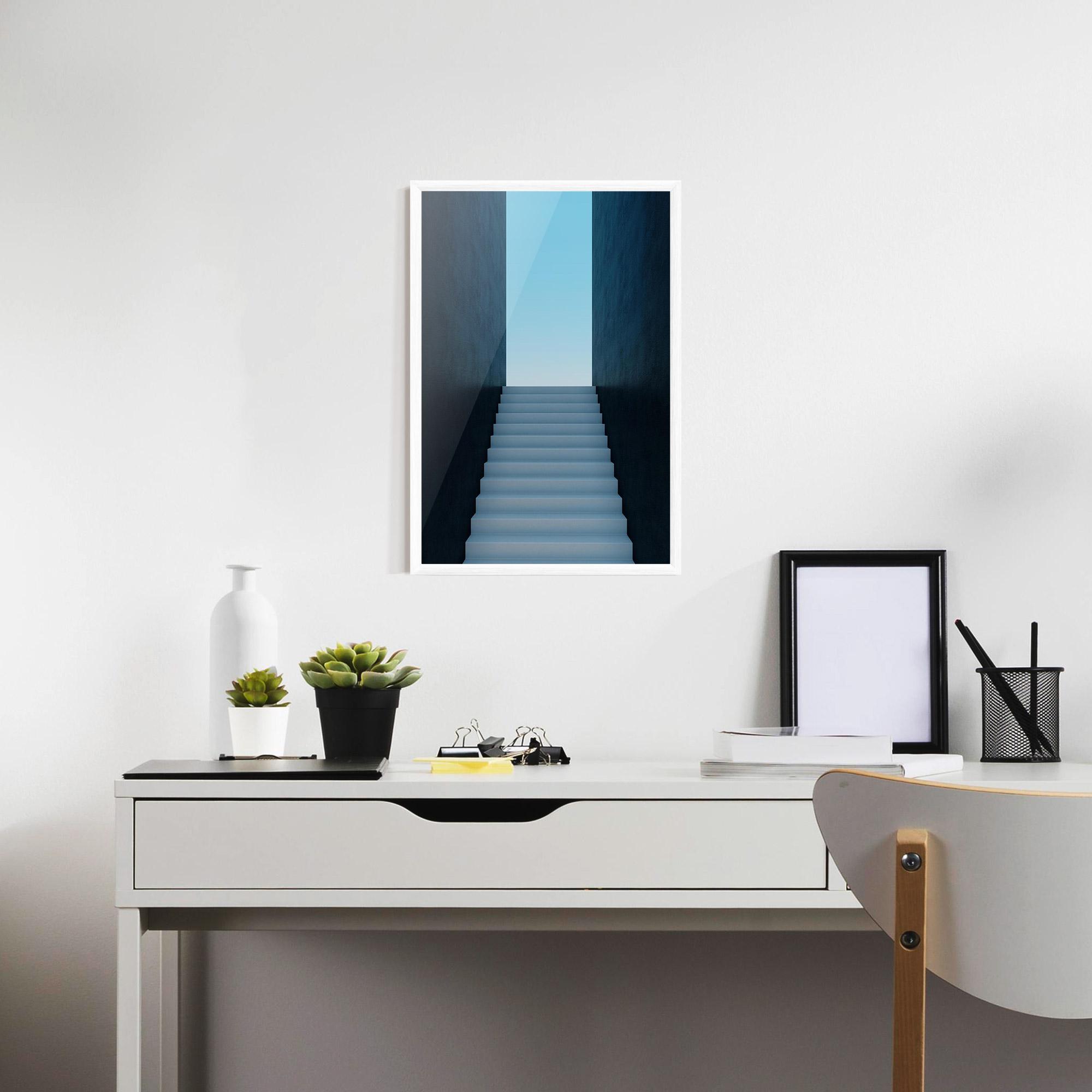 Gerahmte Poster Forward Stairs mockup 7