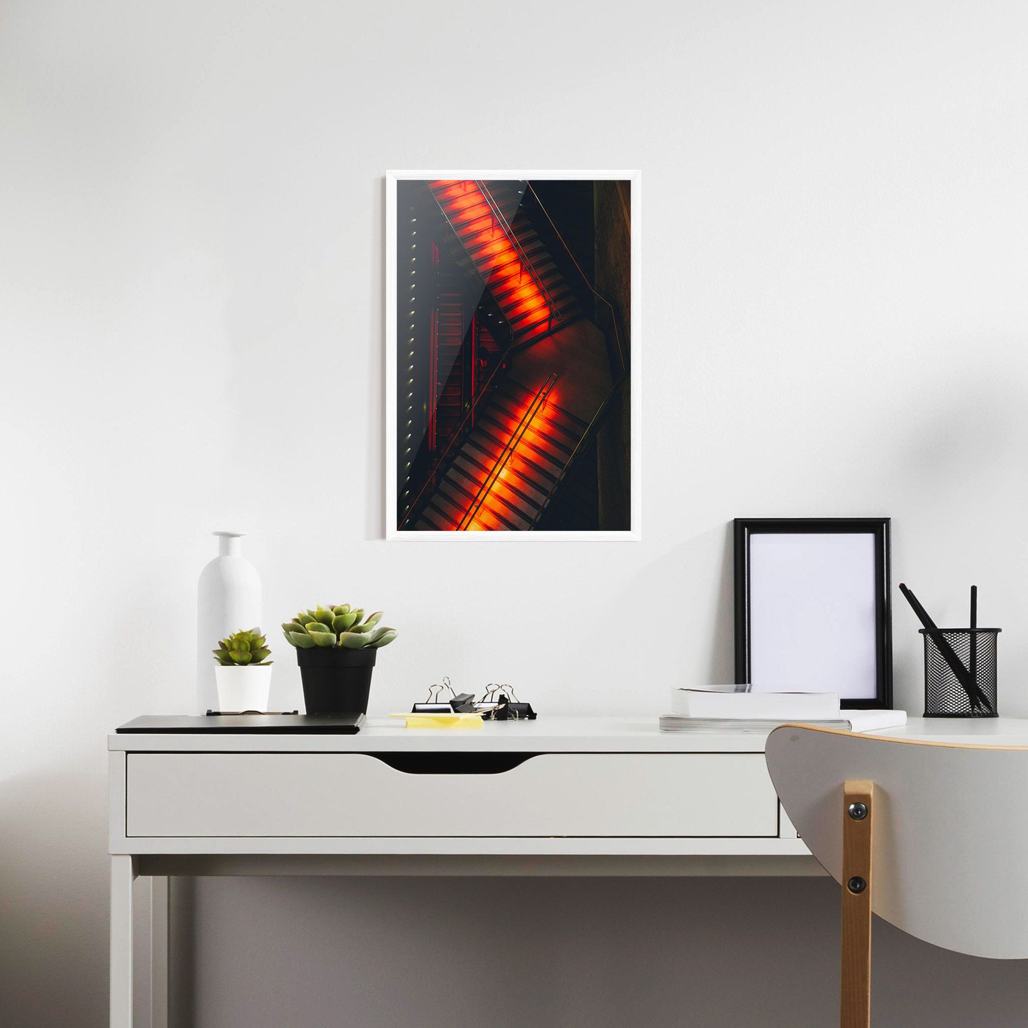 Orange Light Stairs mockup 7