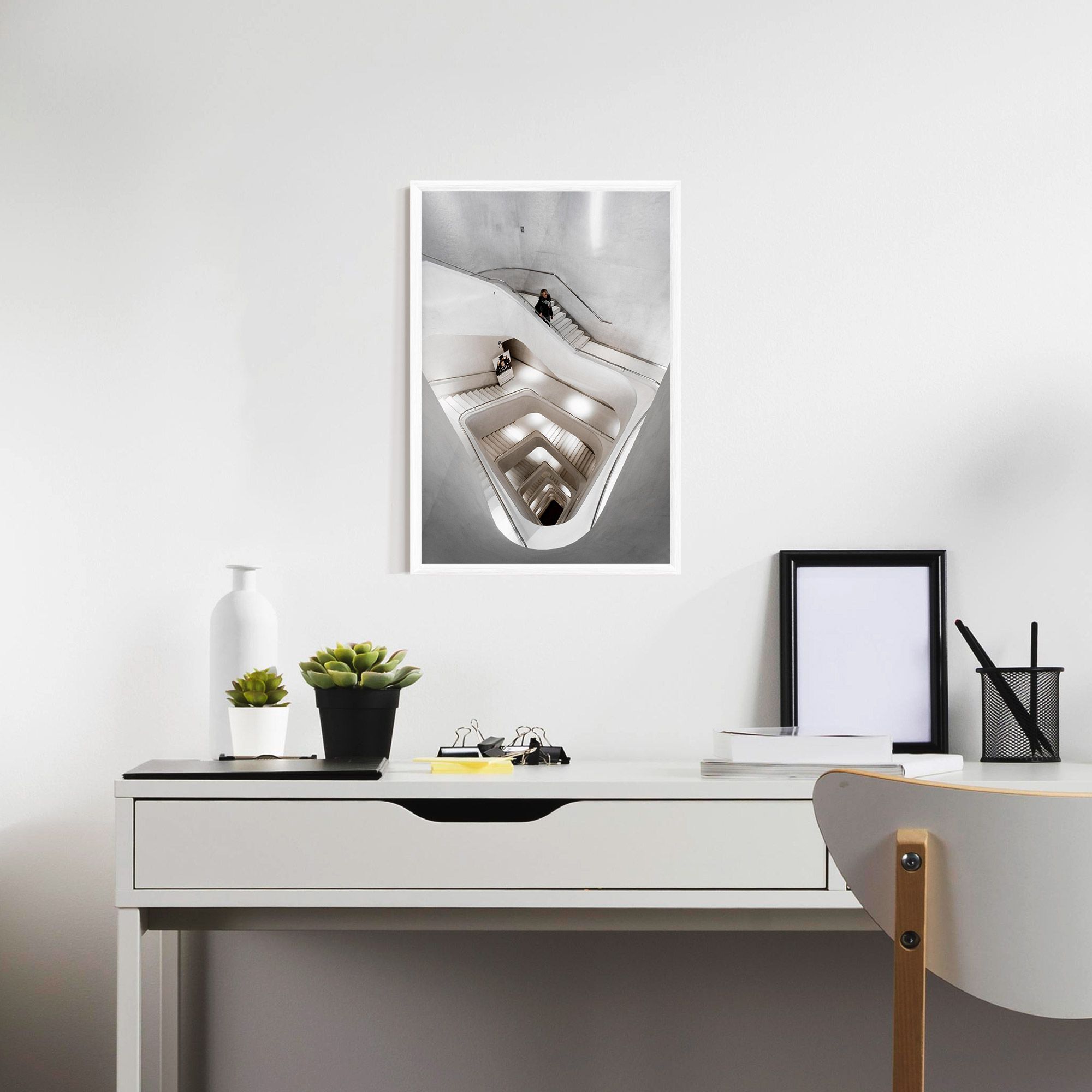 White Stairs Spiral mockup 7