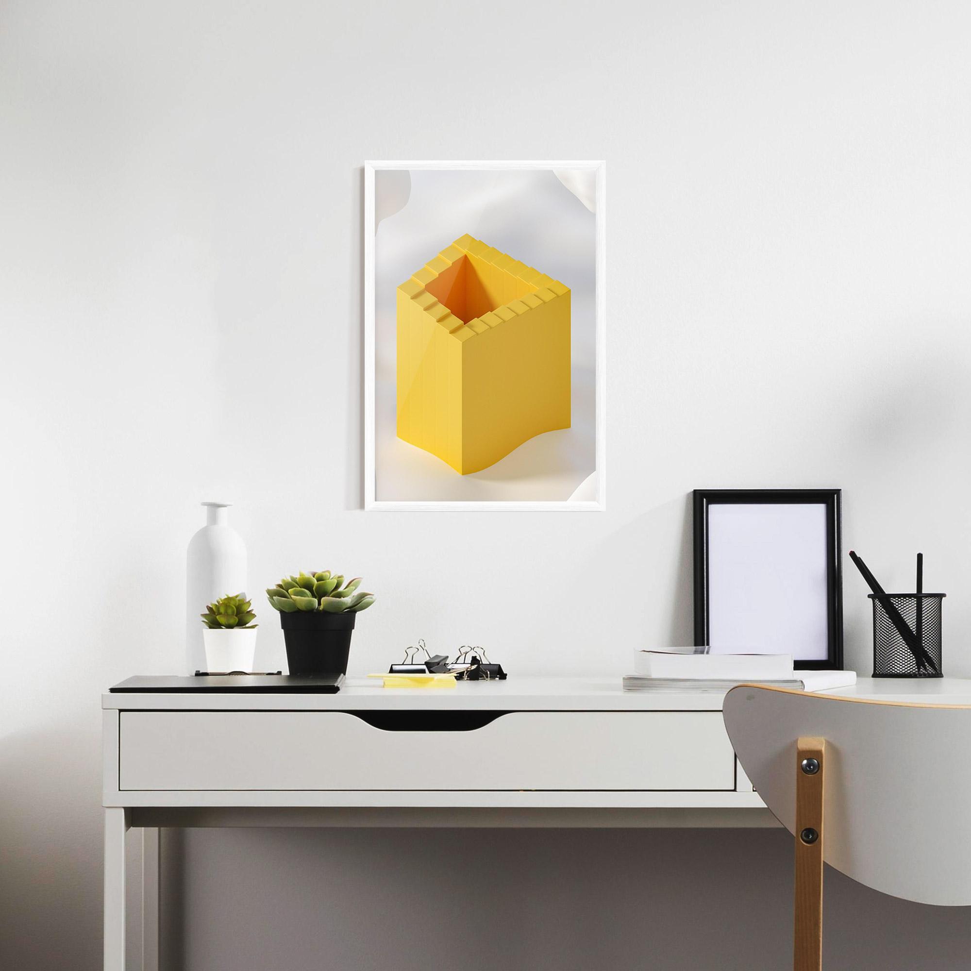 Gerahmte Poster Yellow Shape mockup 7