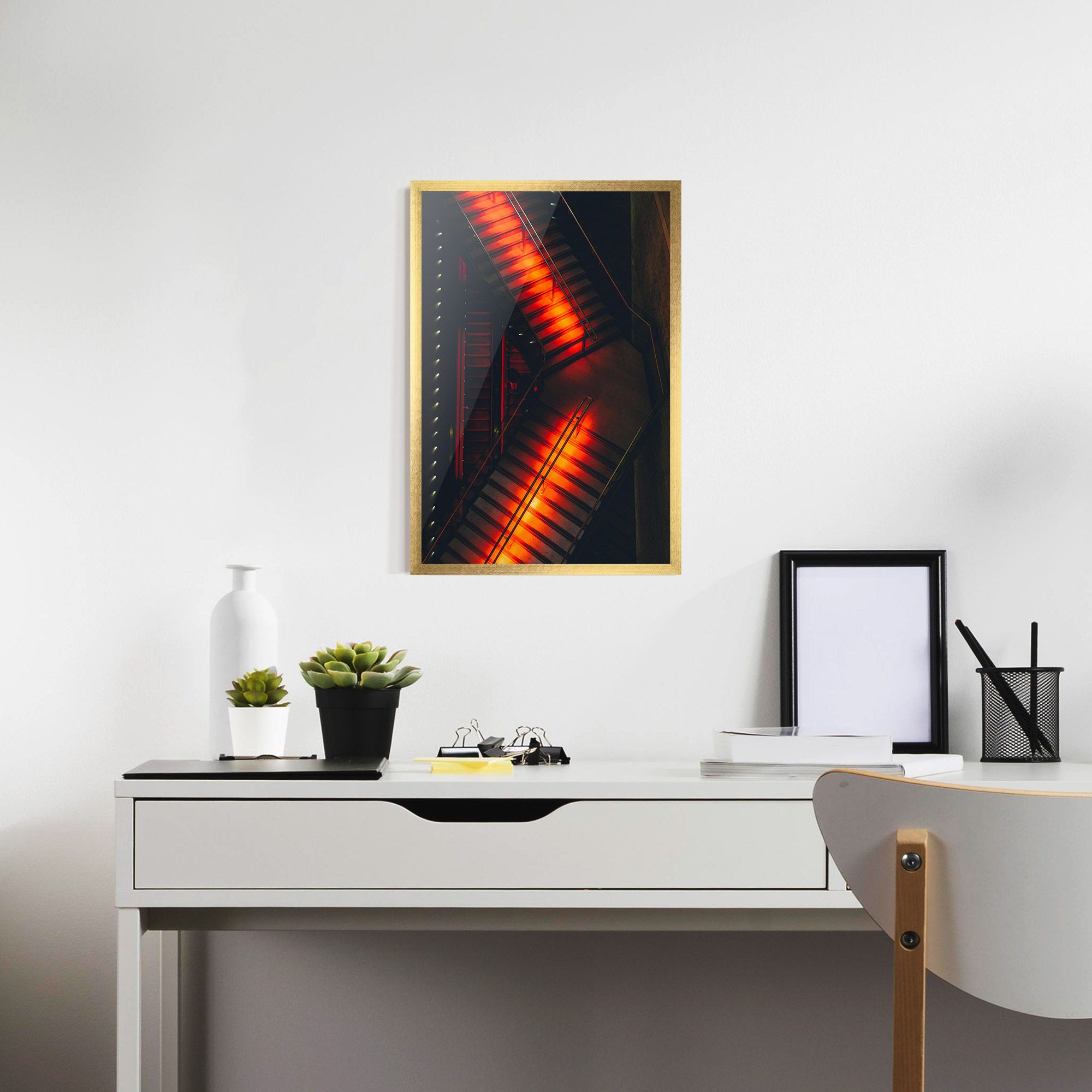 Orange Light Stairs mockup 7