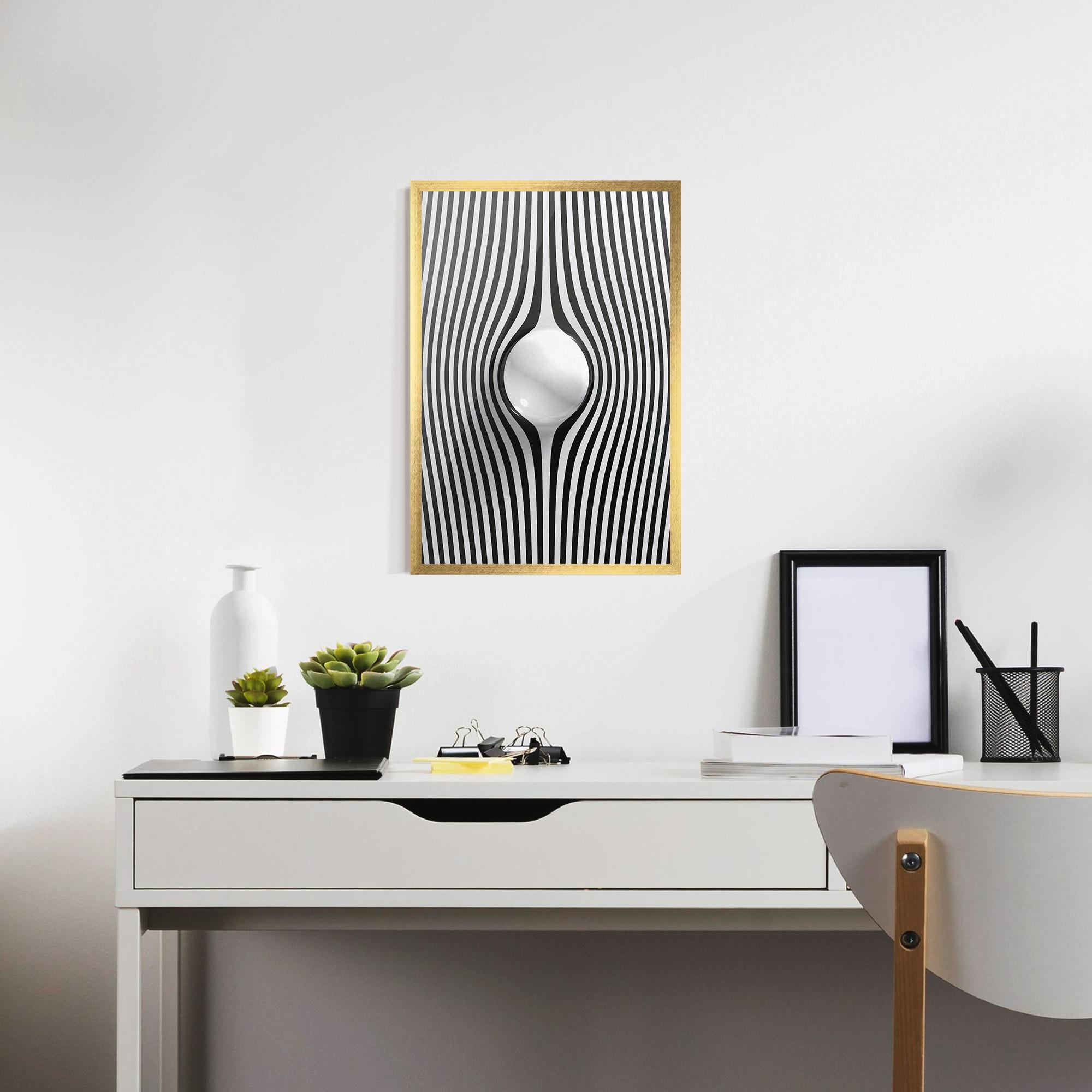 Gerahmte Poster White Ball Lines mockup 7