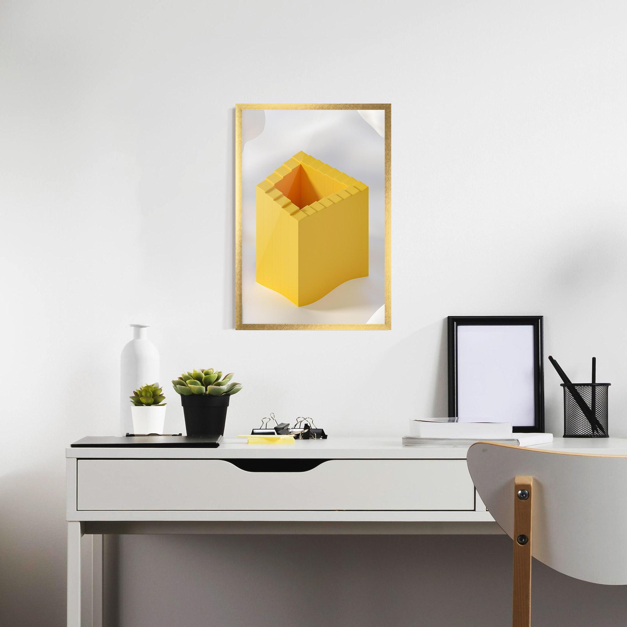 Gerahmte Poster Yellow Shape mockup 7