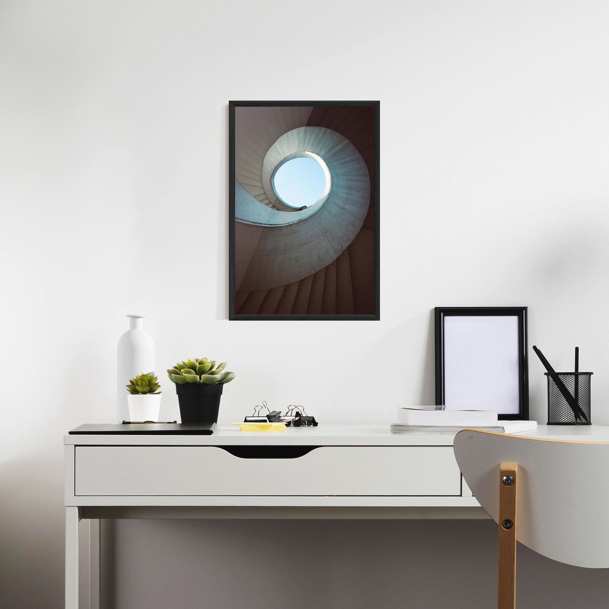Spiral Cream Stairs mockup 7
