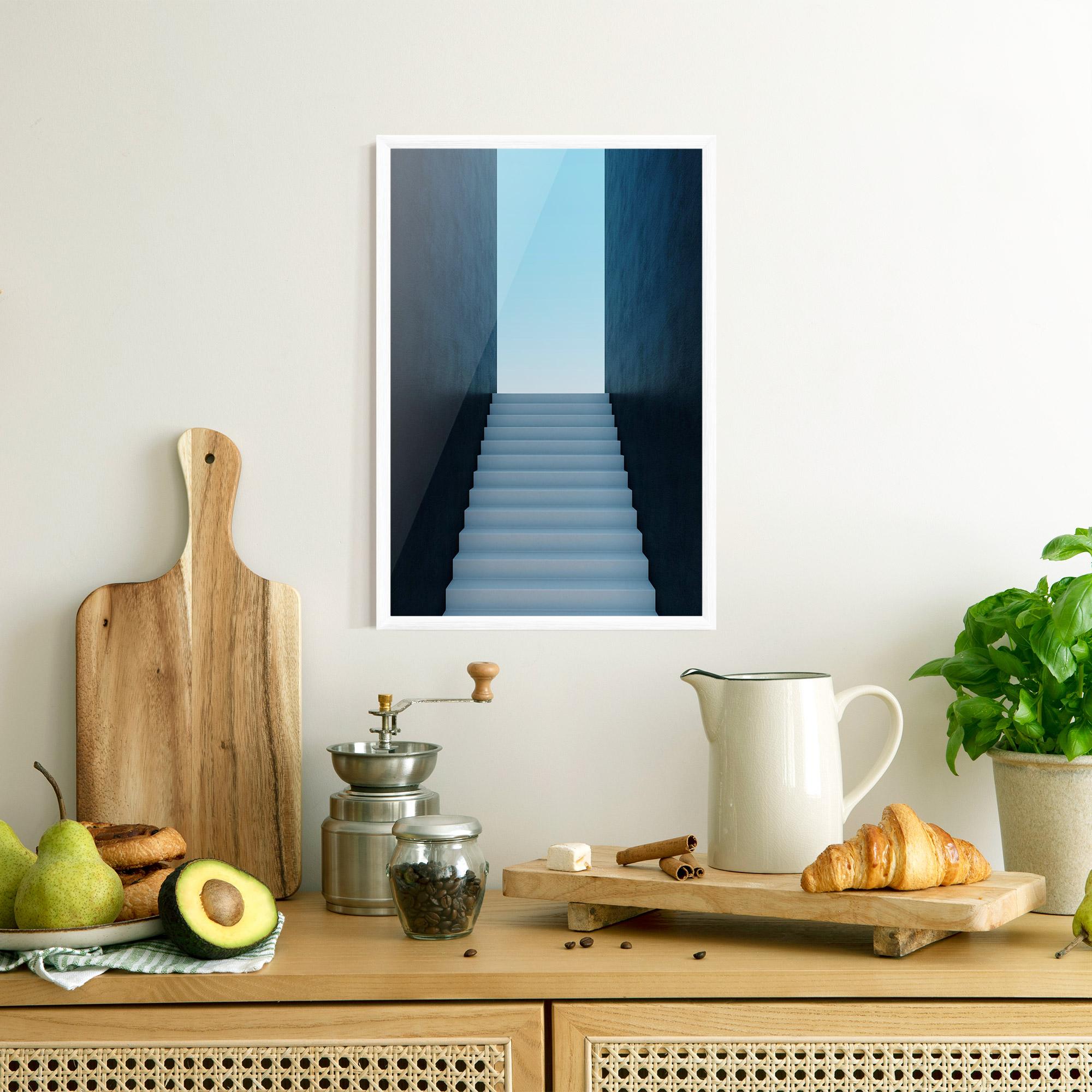 Gerahmte Poster Forward Stairs mockup 8