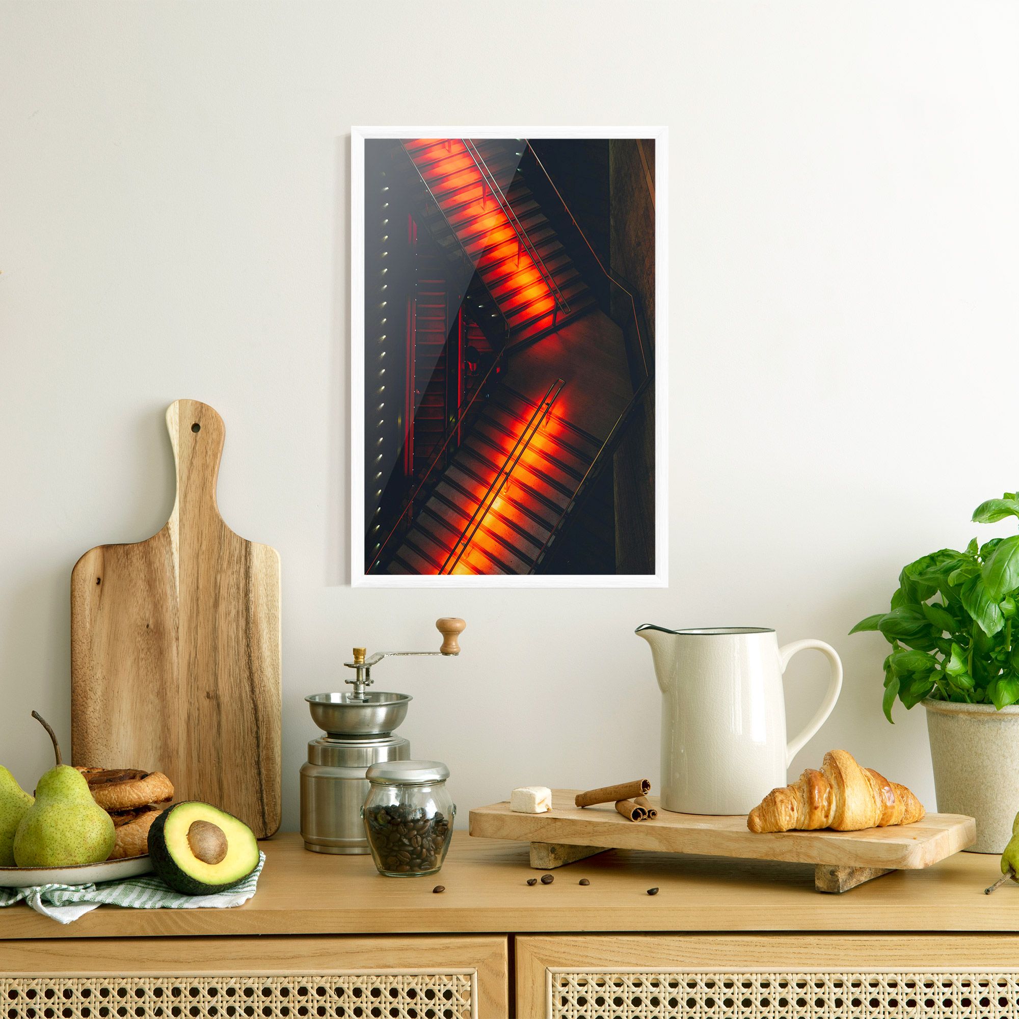 Orange Light Stairs mockup 8