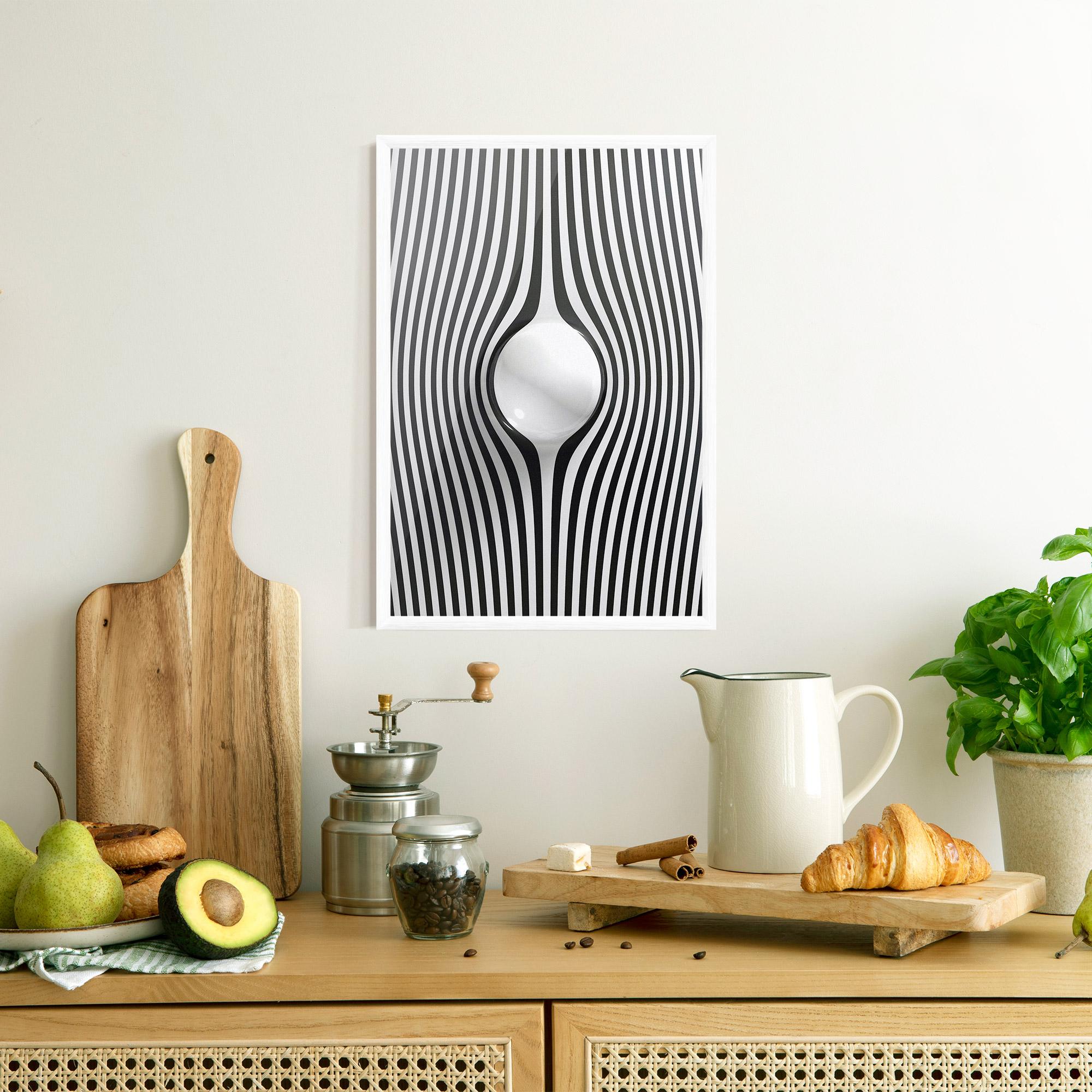 Gerahmte Poster White Ball Lines mockup 8