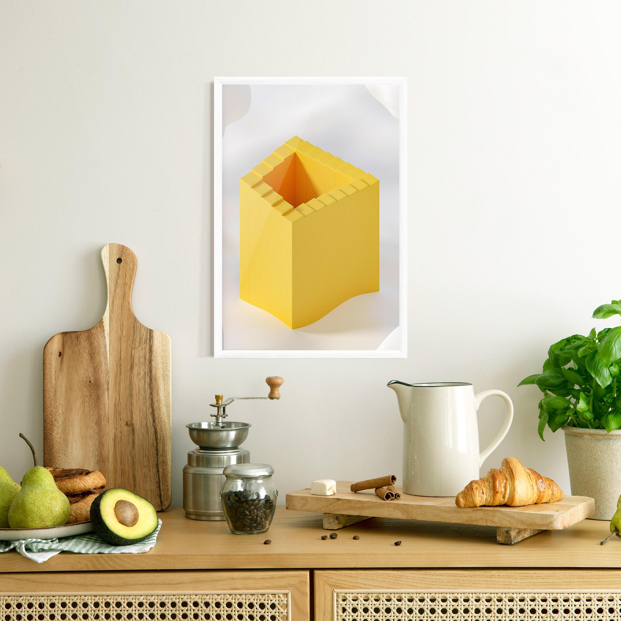 Gerahmte Poster Yellow Shape mockup 8