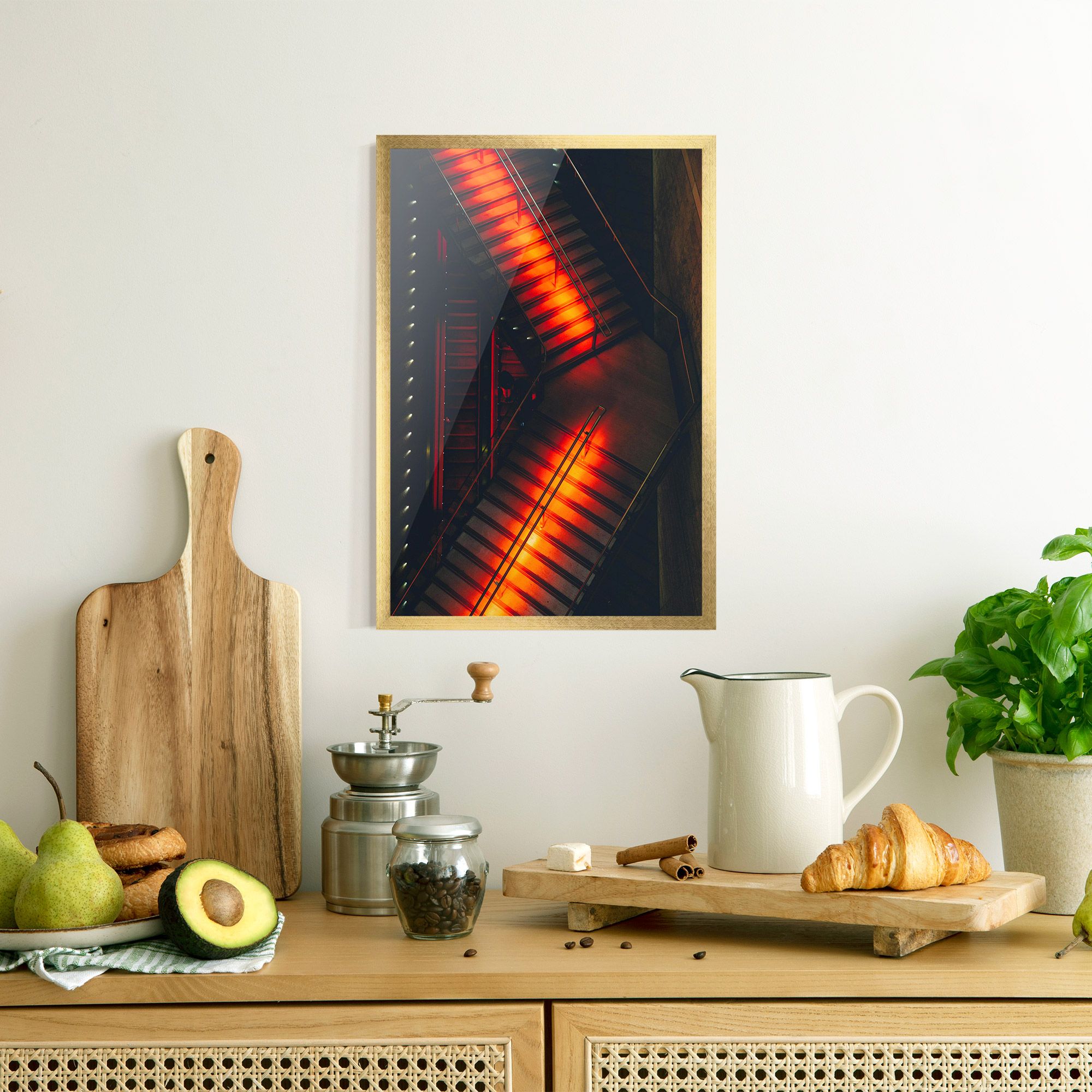 Orange Light Stairs mockup 8