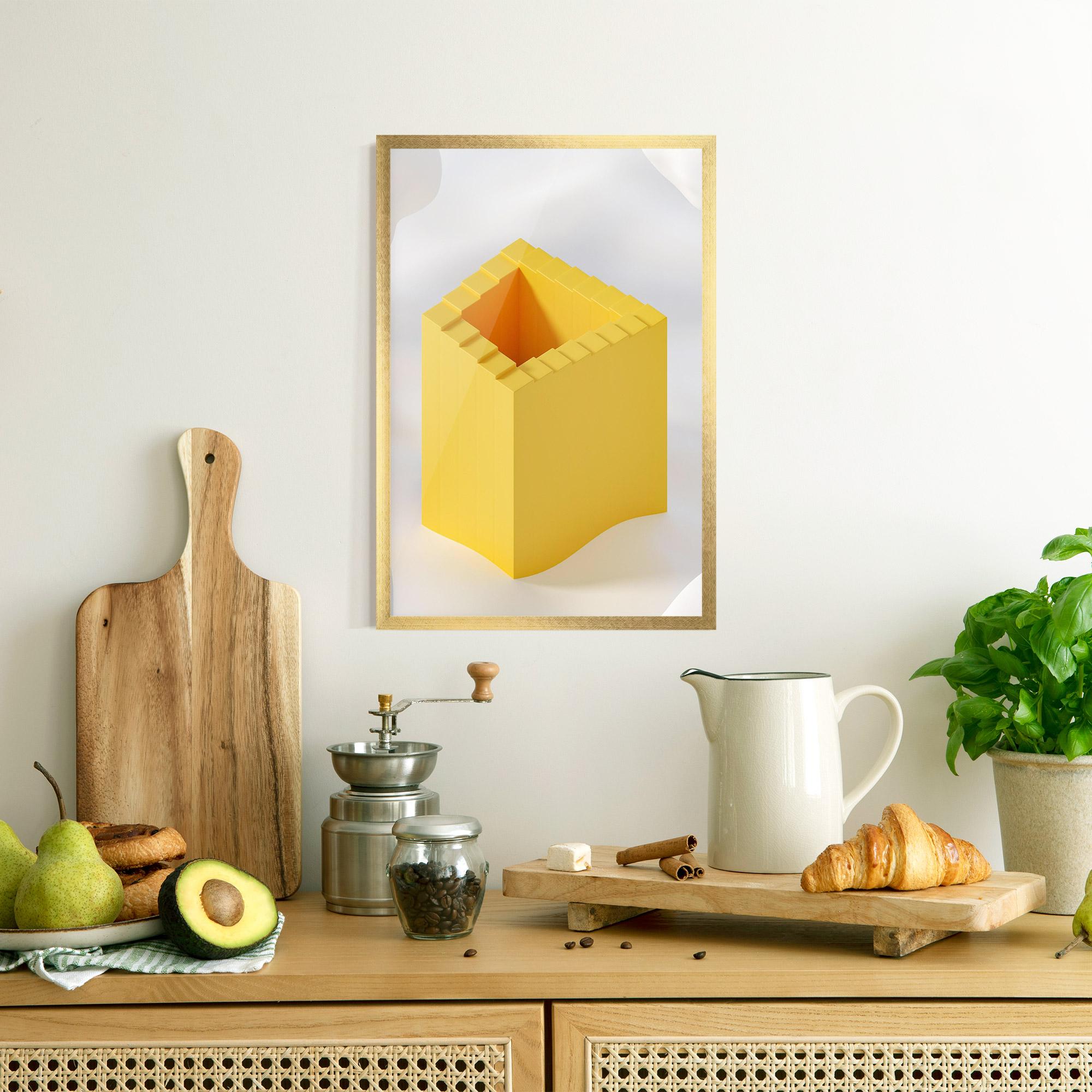 Gerahmte Poster Yellow Shape mockup 8