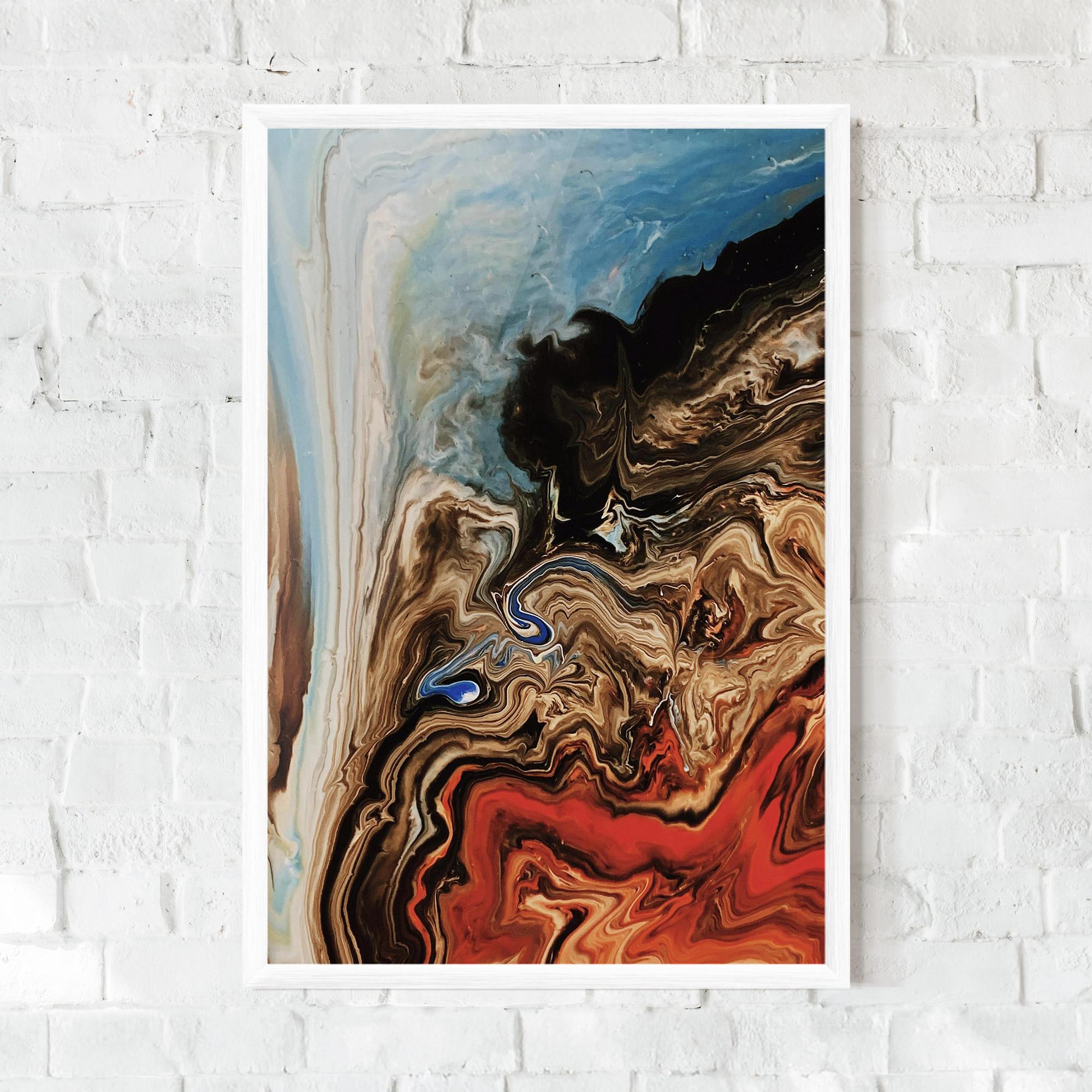 Gerahmte Poster Abstract Waterfall mockup 0