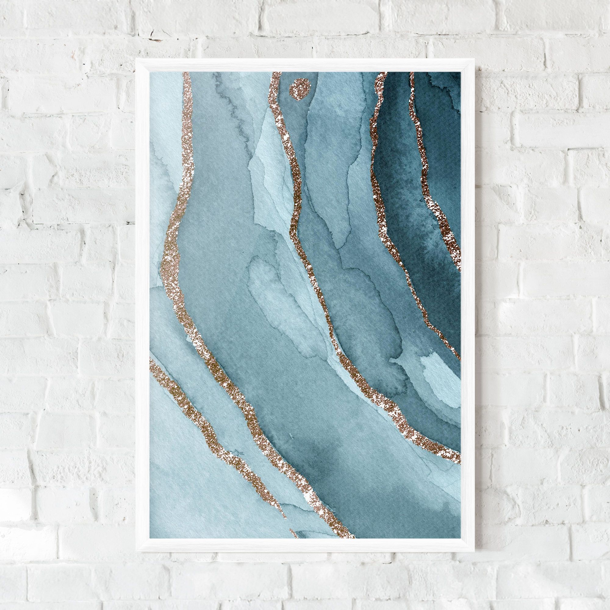 Blue Golden Glitter mockup 0