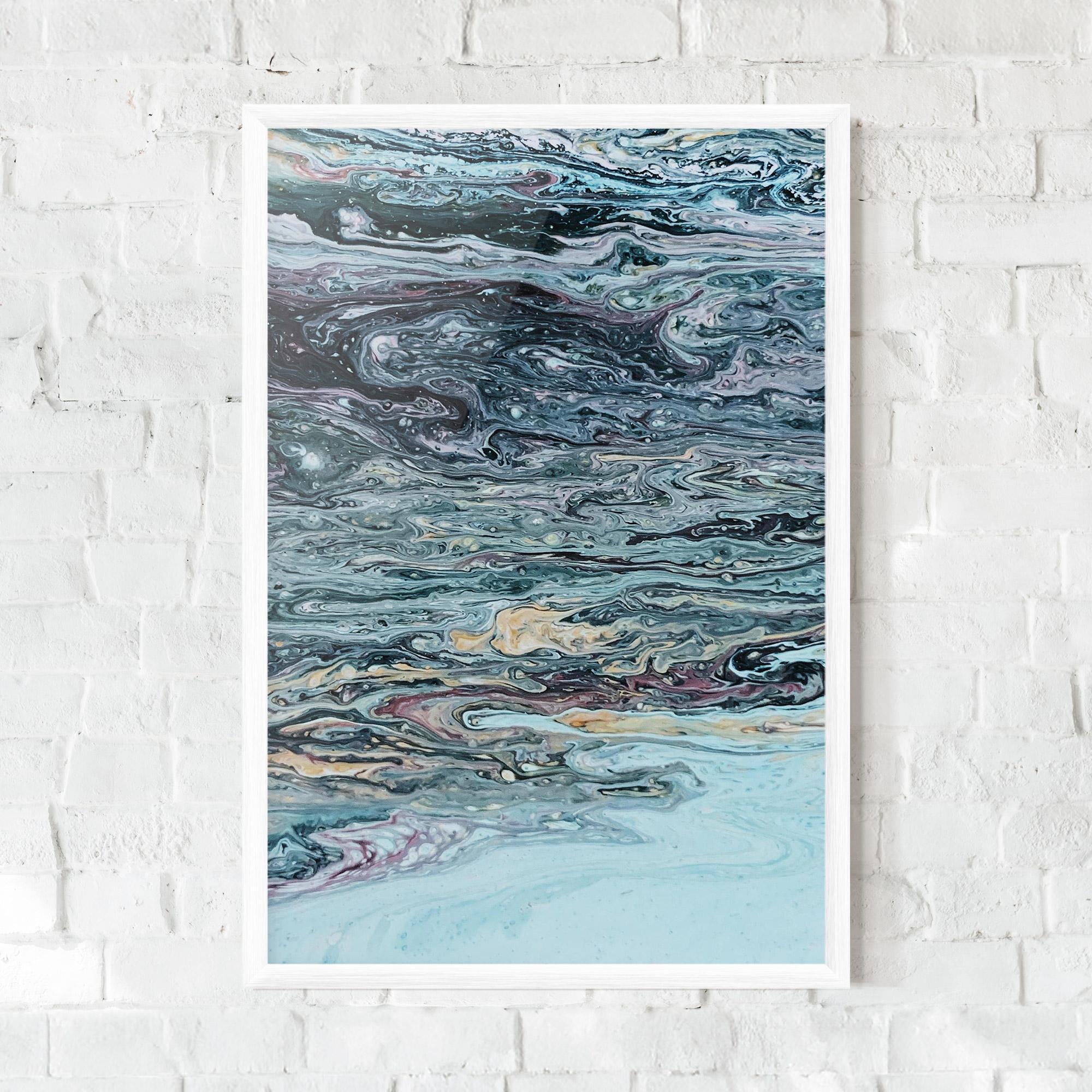 Gerahmte Poster Light Blue Abstract mockup 0