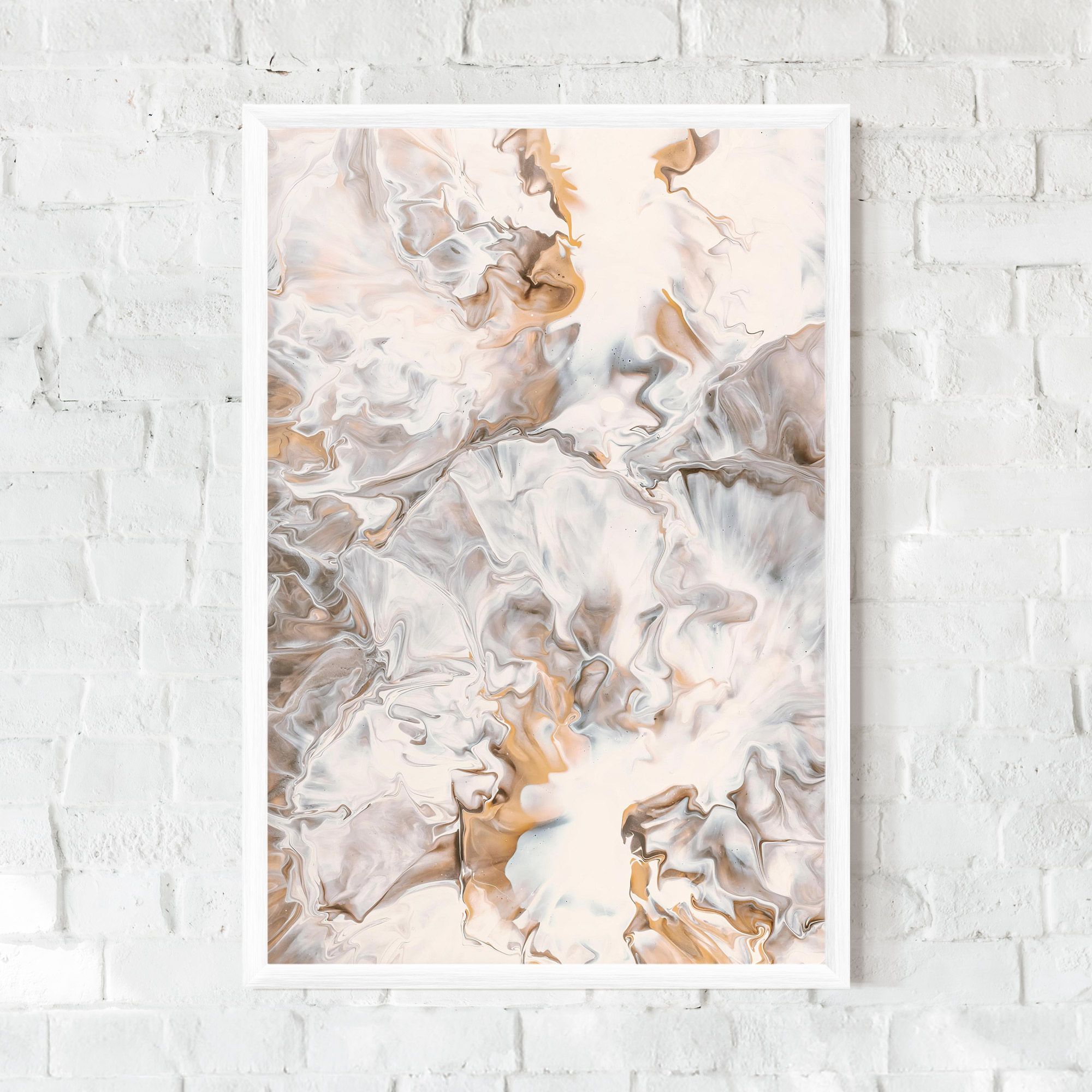 White Gold Abstract mockup 0