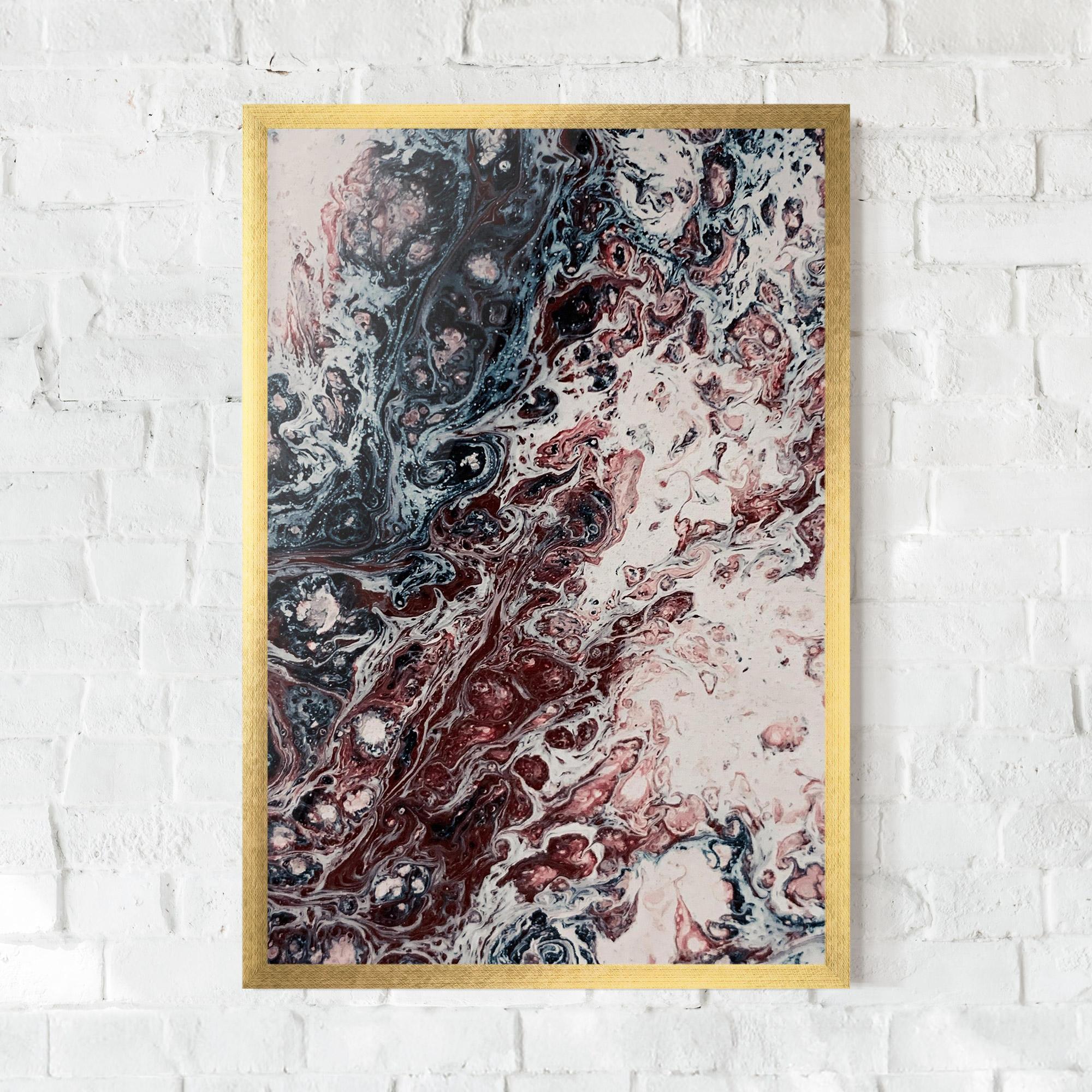 Gerahmte Poster Abstract Dark Red mockup 0