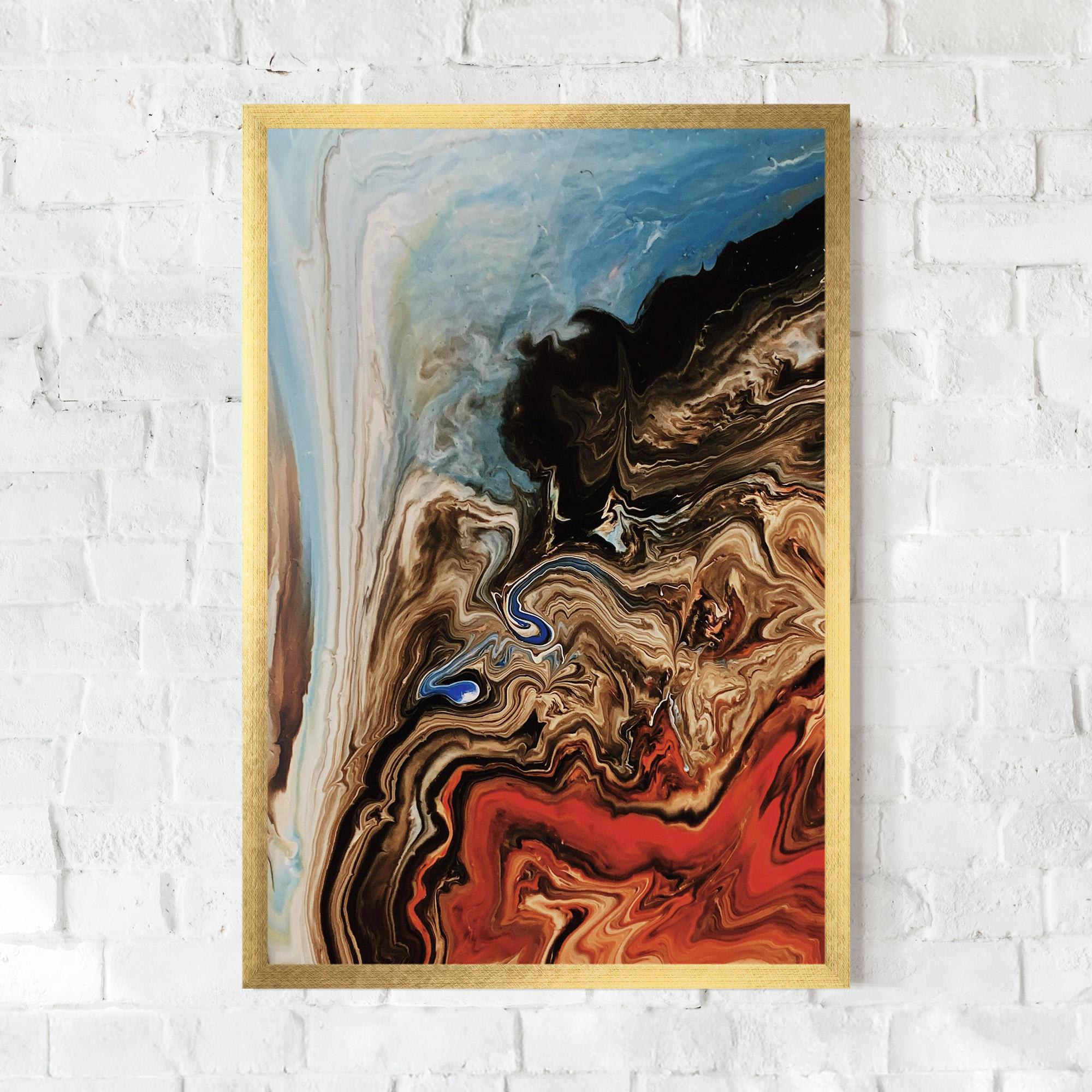 Gerahmte Poster Abstract Waterfall mockup 0