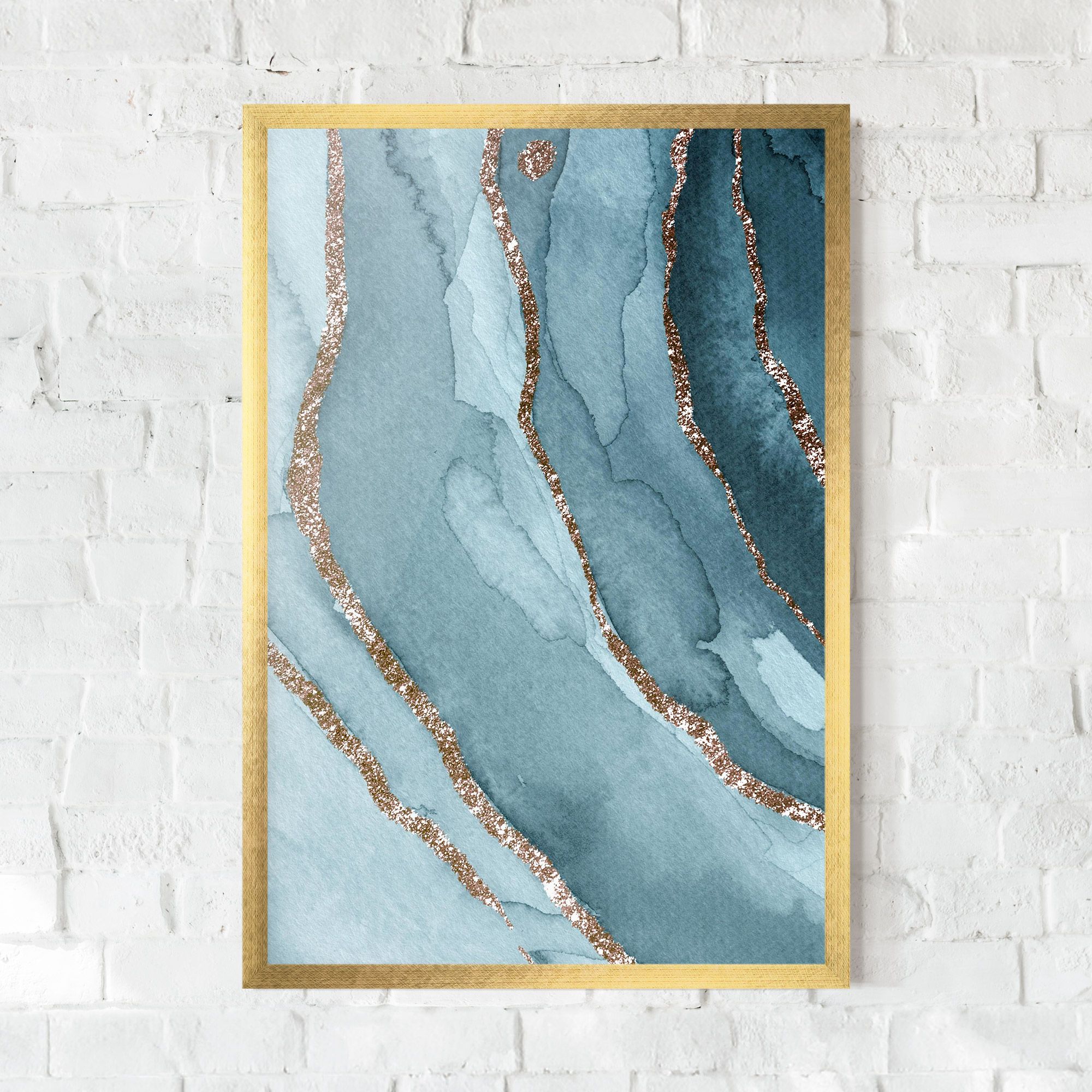 Blue Golden Glitter mockup 0