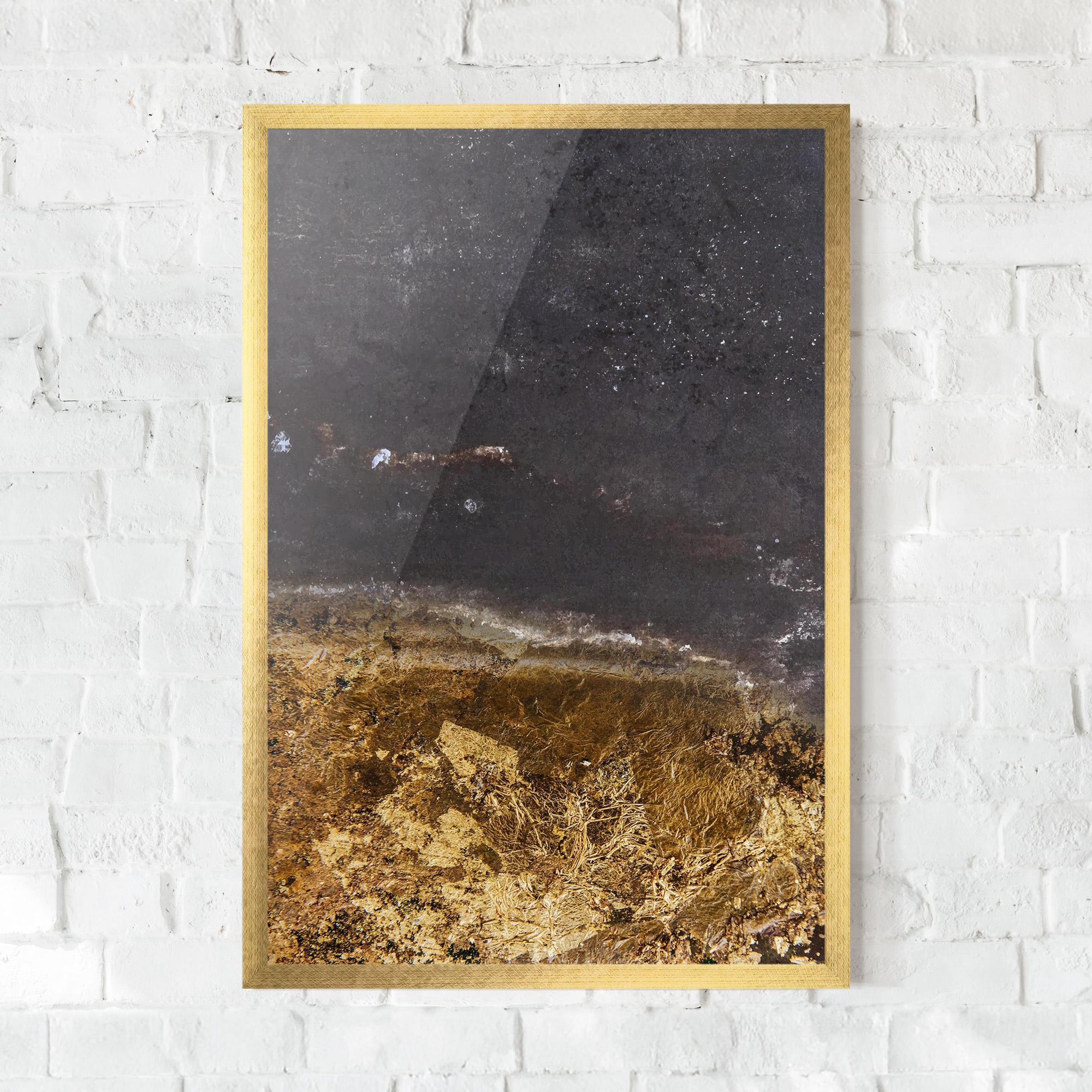 Gerahmte Poster Gold Dark Grey mockup 0