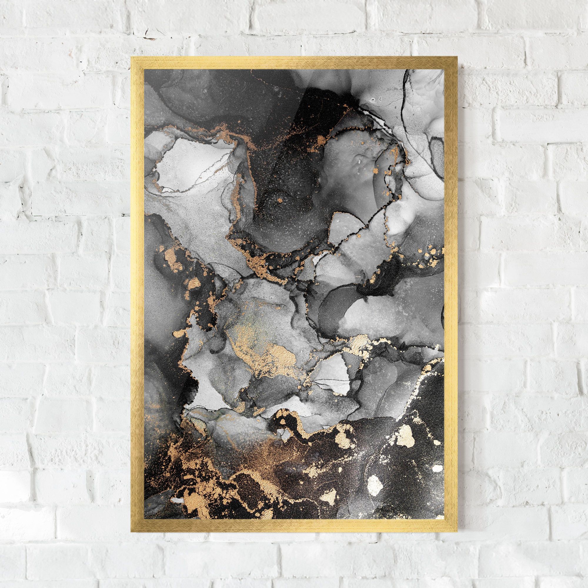 Grey Gold Marble mockup 0