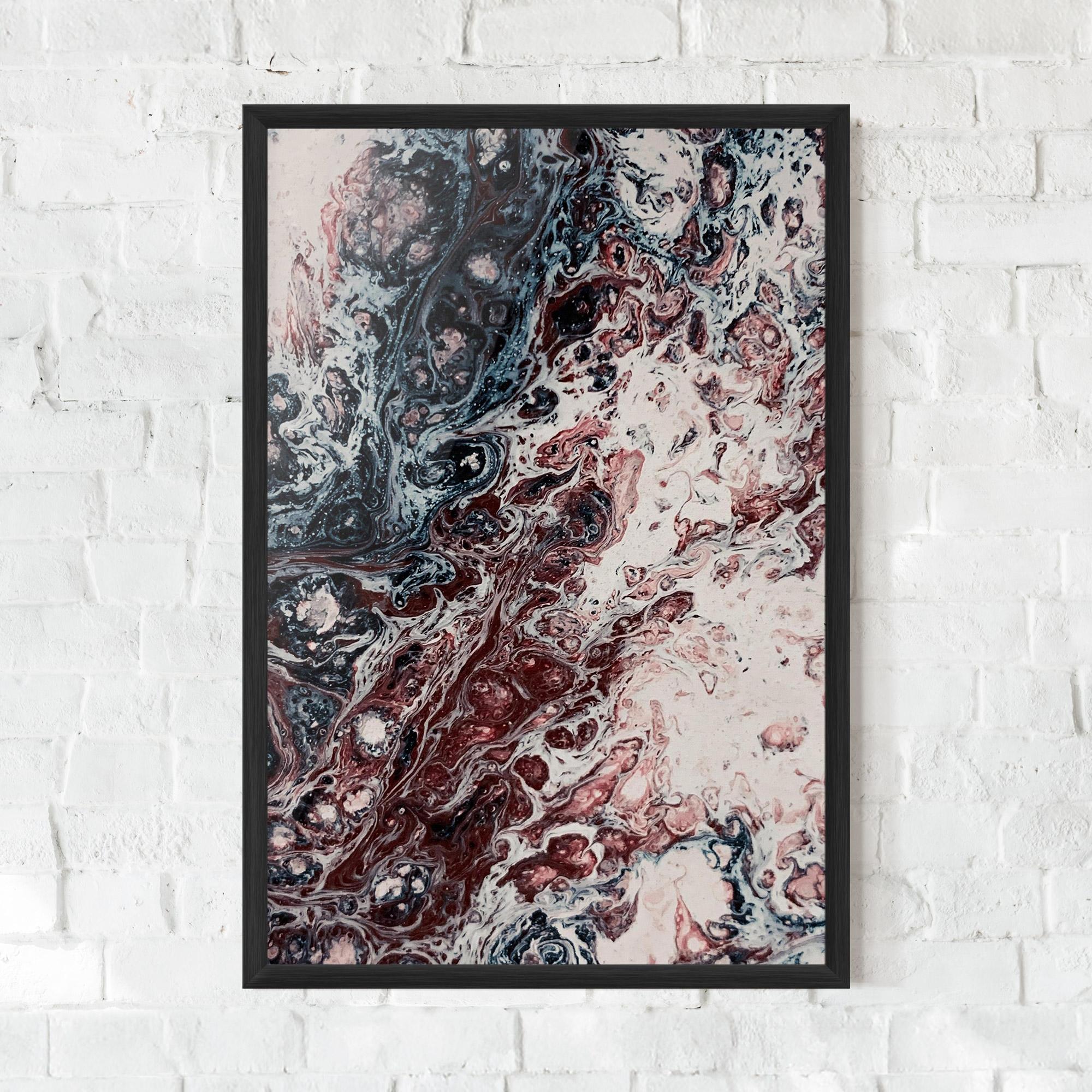 Gerahmte Poster Abstract Dark Red mockup 0