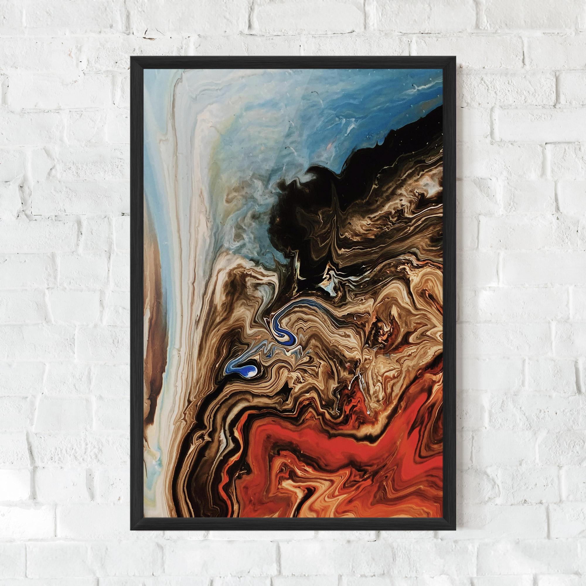 Gerahmte Poster Abstract Waterfall mockup 0