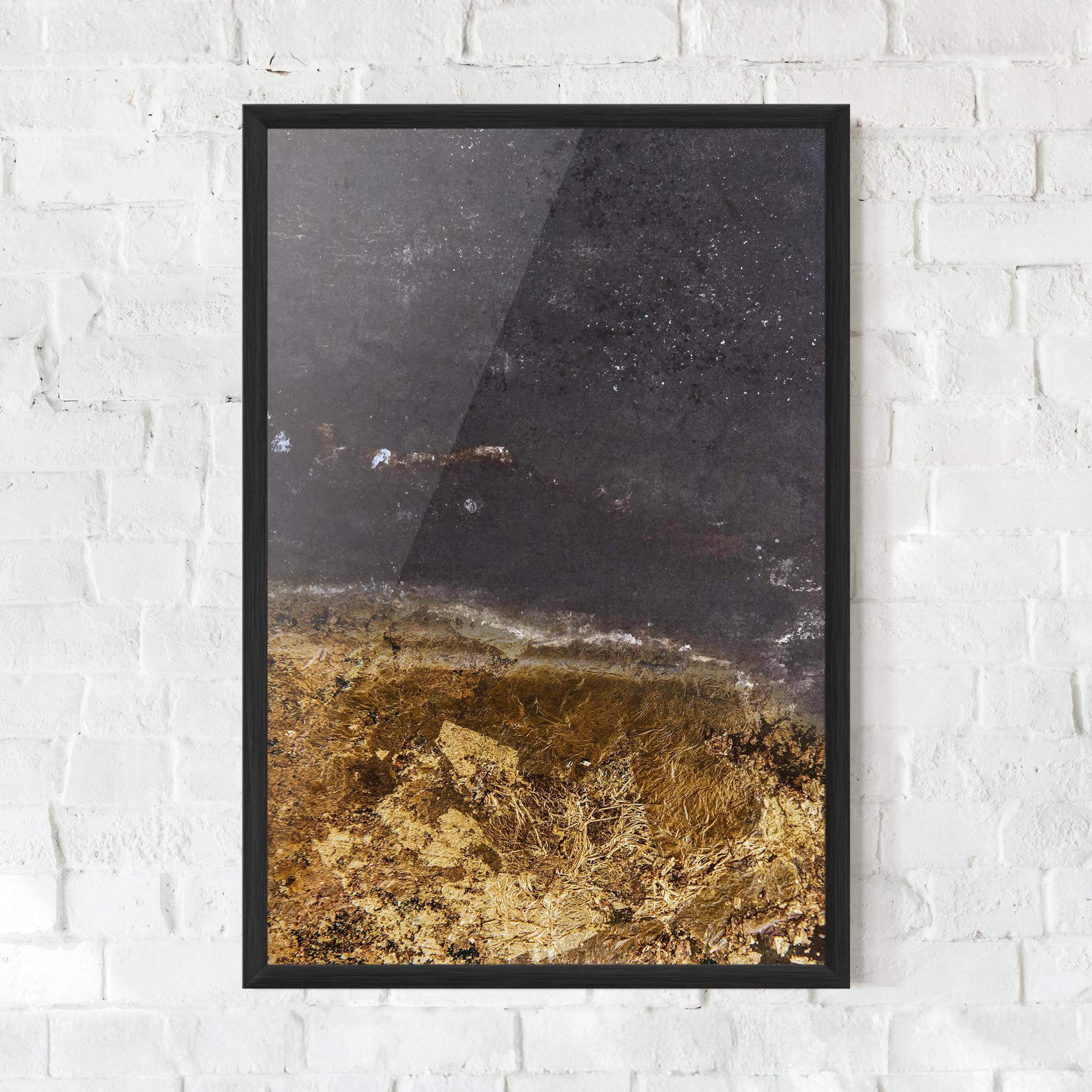 Gerahmte Poster Gold Dark Grey mockup 0