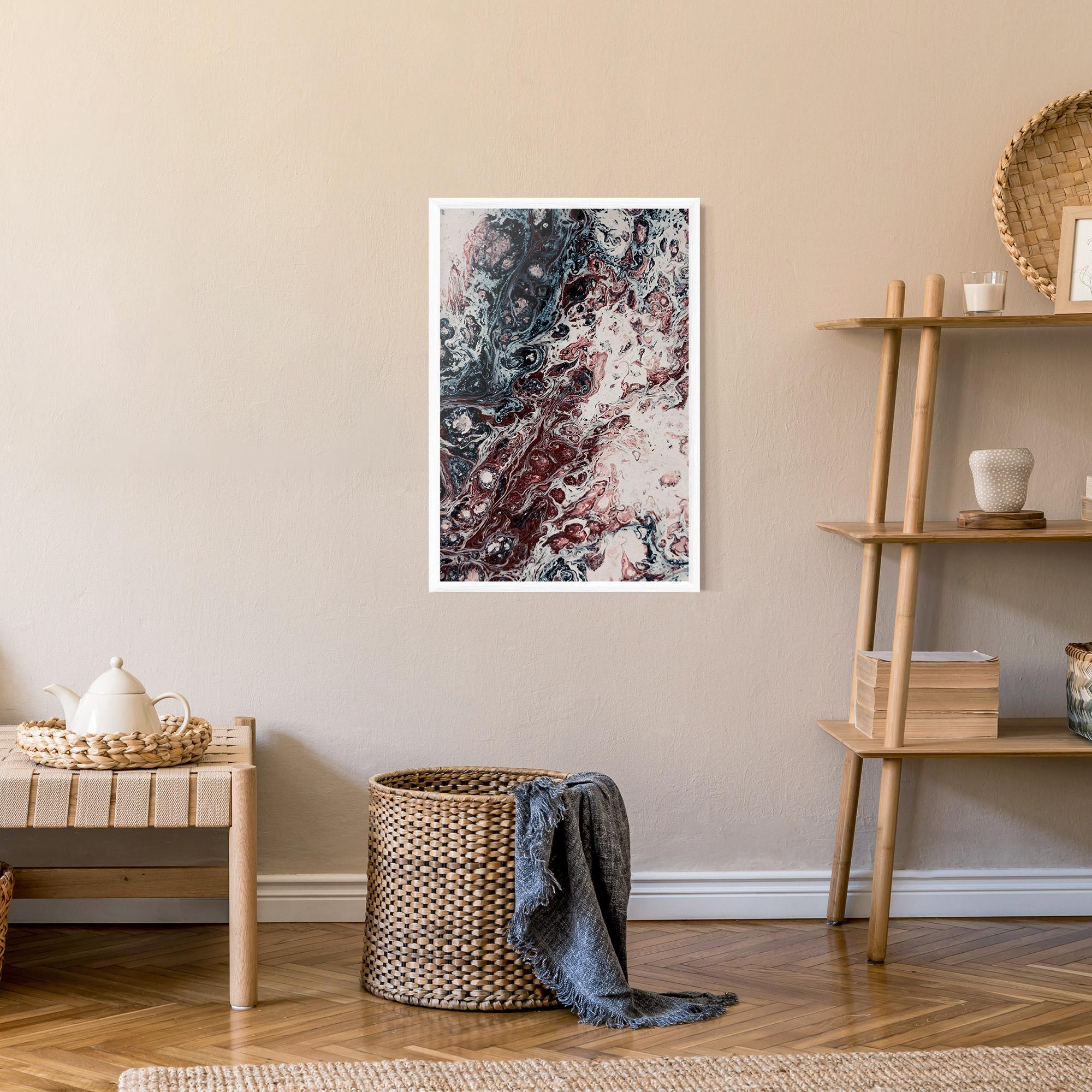 Gerahmte Poster Abstract Dark Red mockup 9