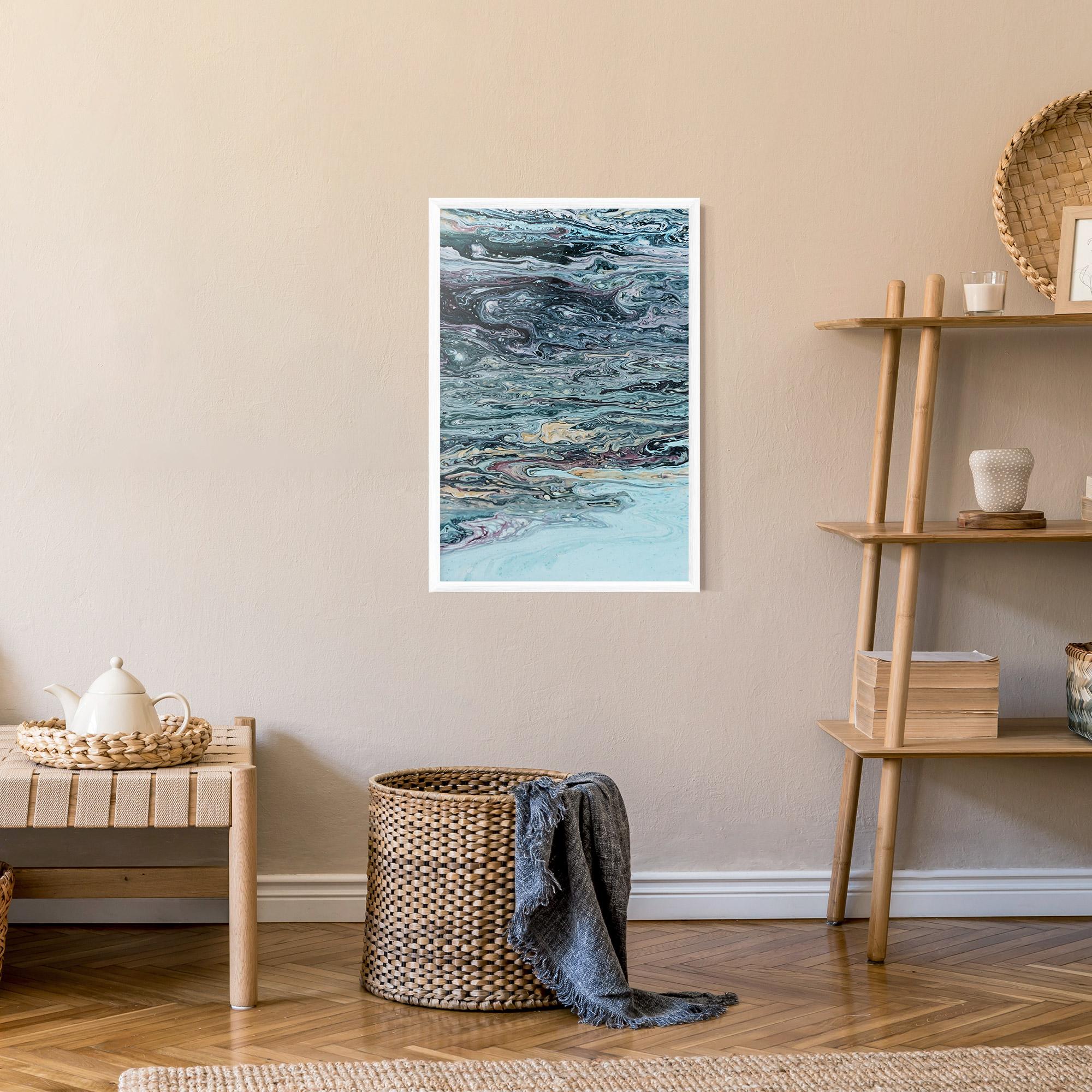 Gerahmte Poster Light Blue Abstract mockup 9