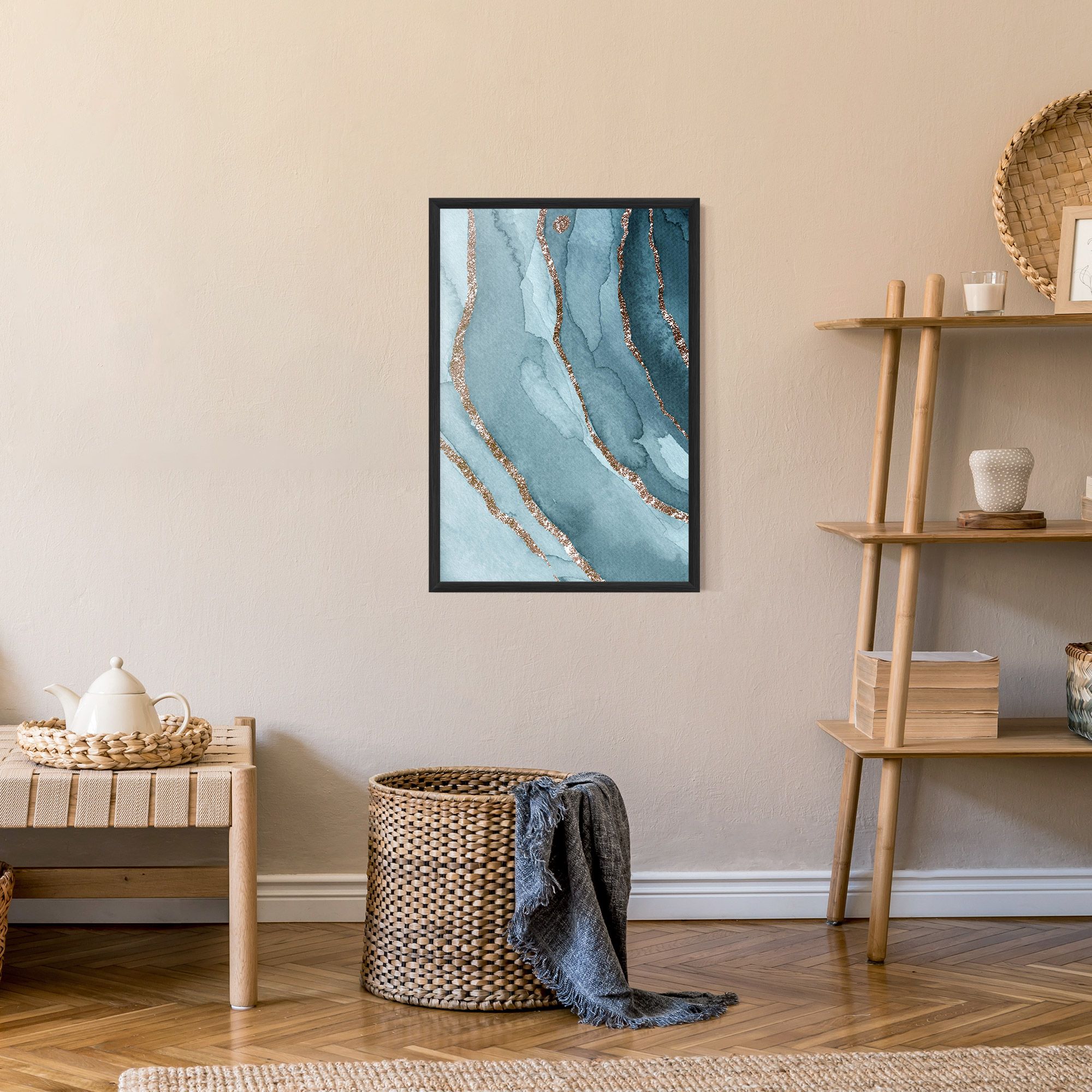 Blue Golden Glitter mockup 9