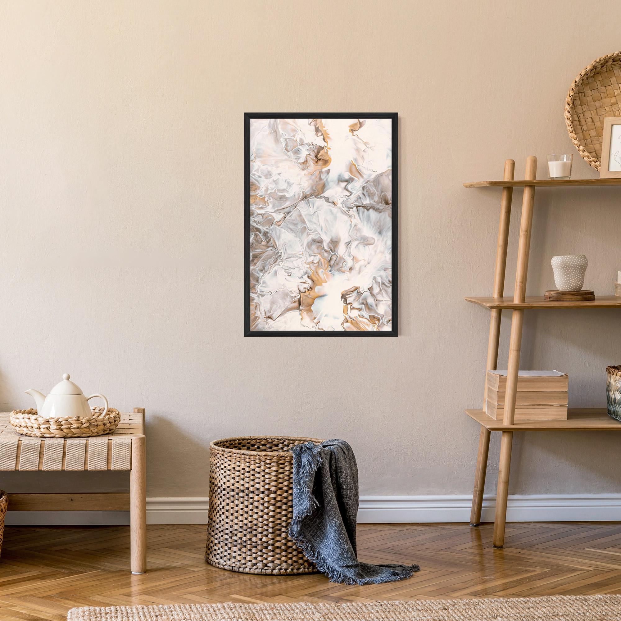 Gerahmte Poster White Gold Abstract mockup 9