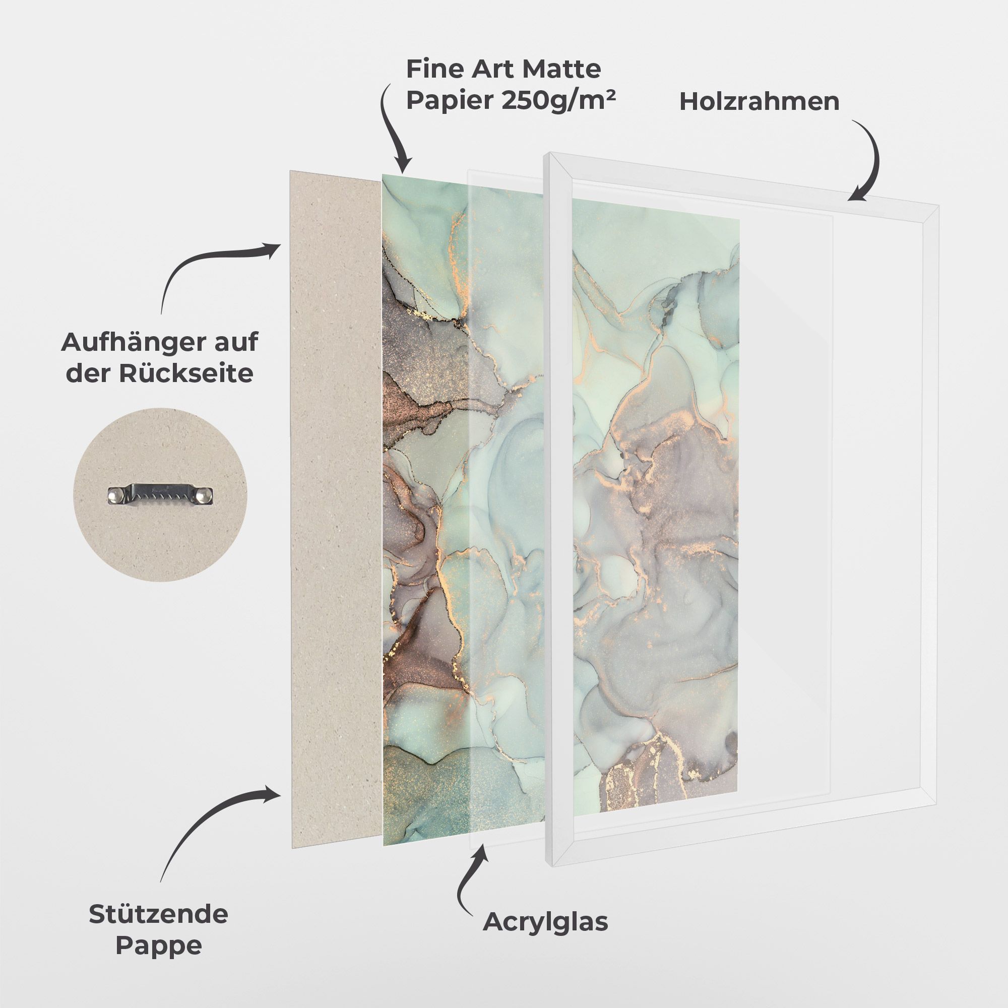 Abstract Turquoise Marble mockup 1