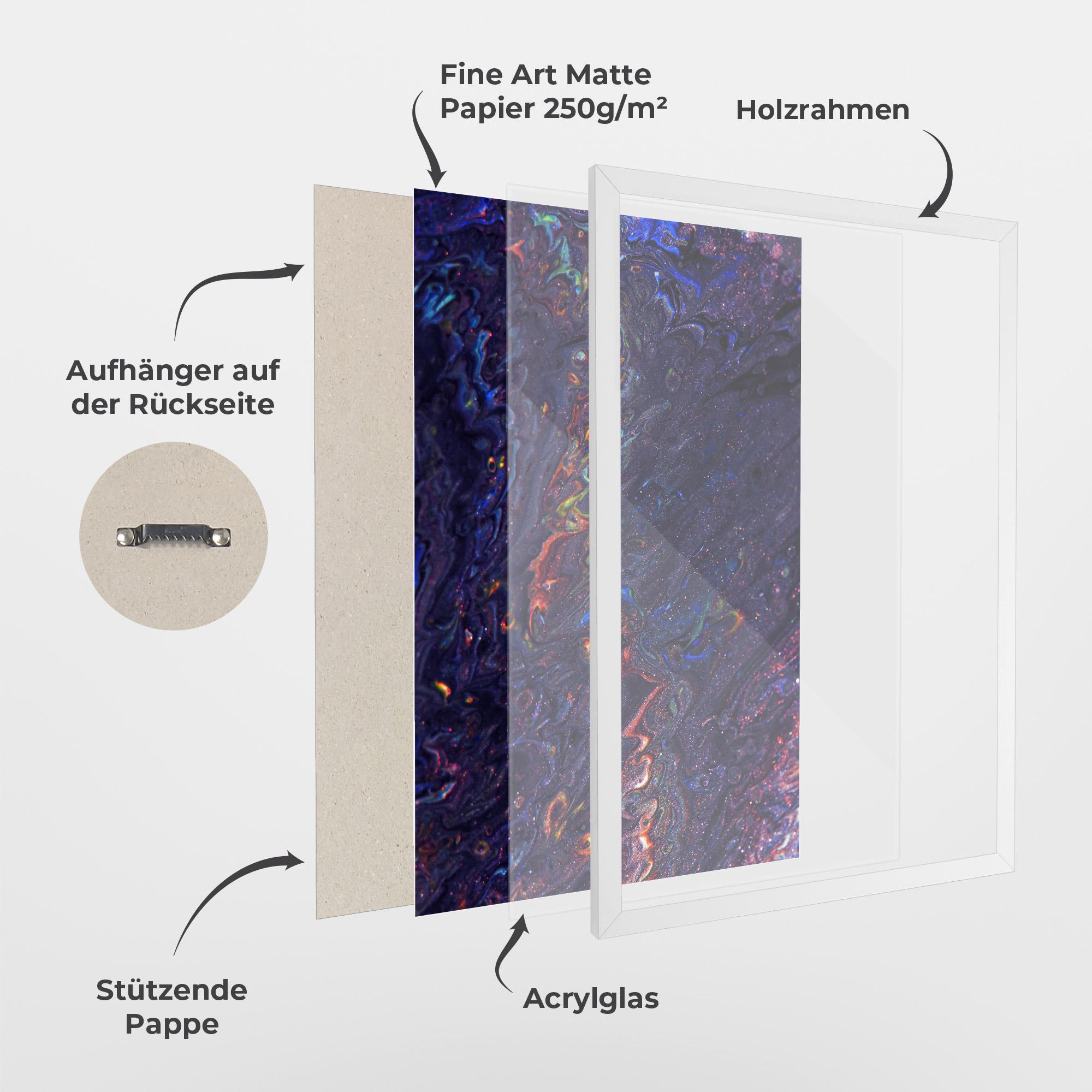 Gerahmte Poster Dark Purple Texture mockup 1