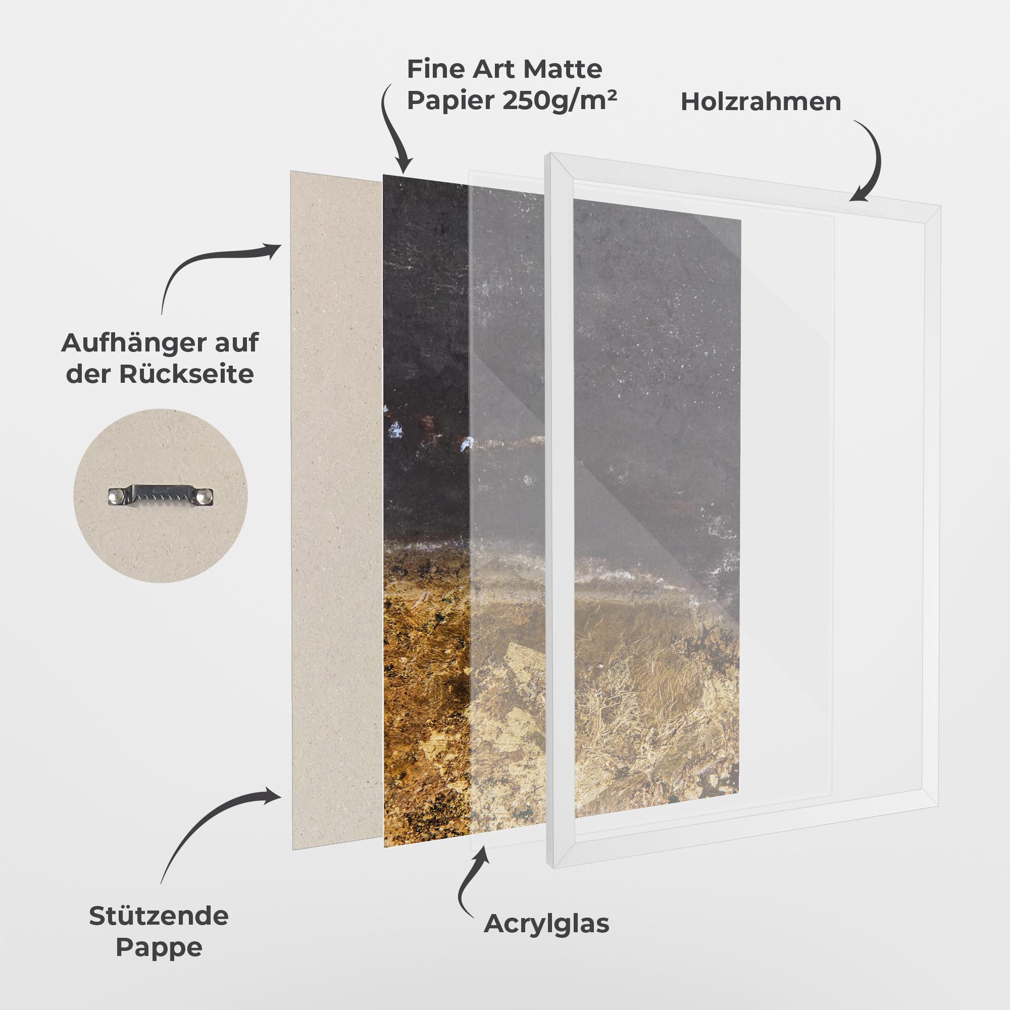 Gerahmte Poster Gold Dark Grey mockup 1