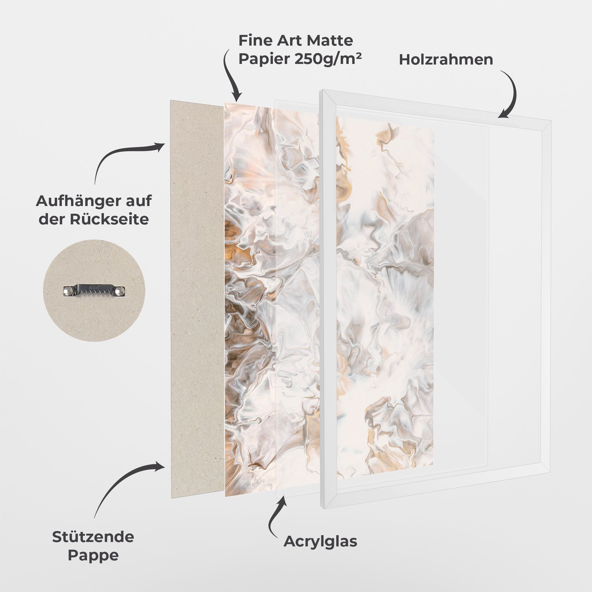 White Gold Abstract mockup 1