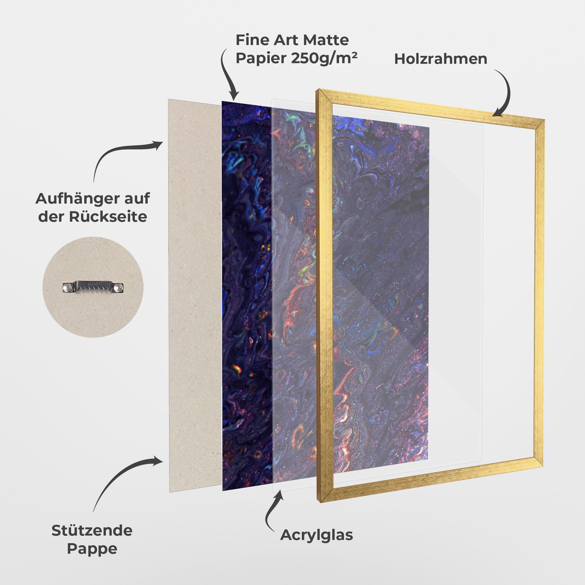 Gerahmte Poster Dark Purple Texture mockup 1