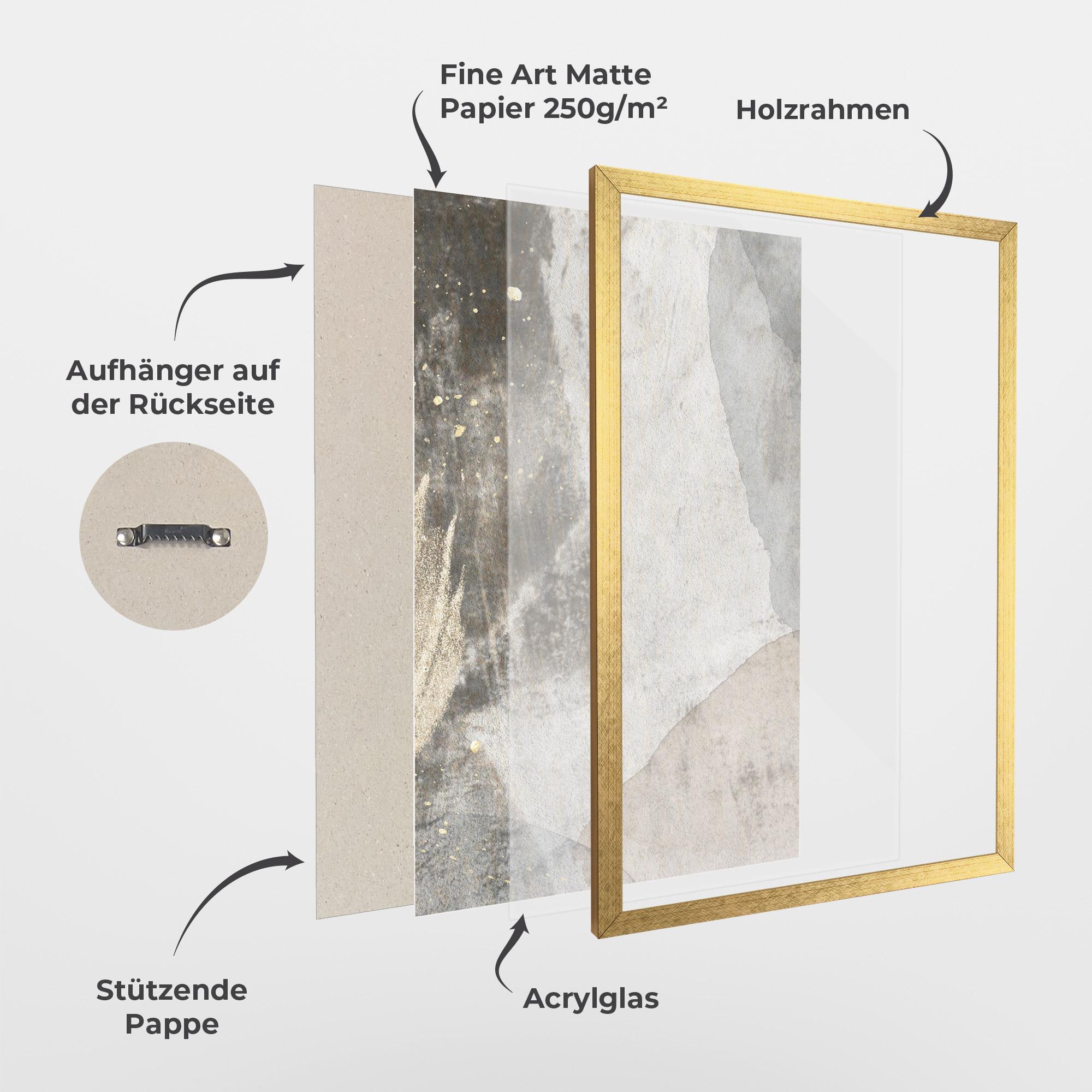 Gerahmte Poster Light Cream Marble mockup 1