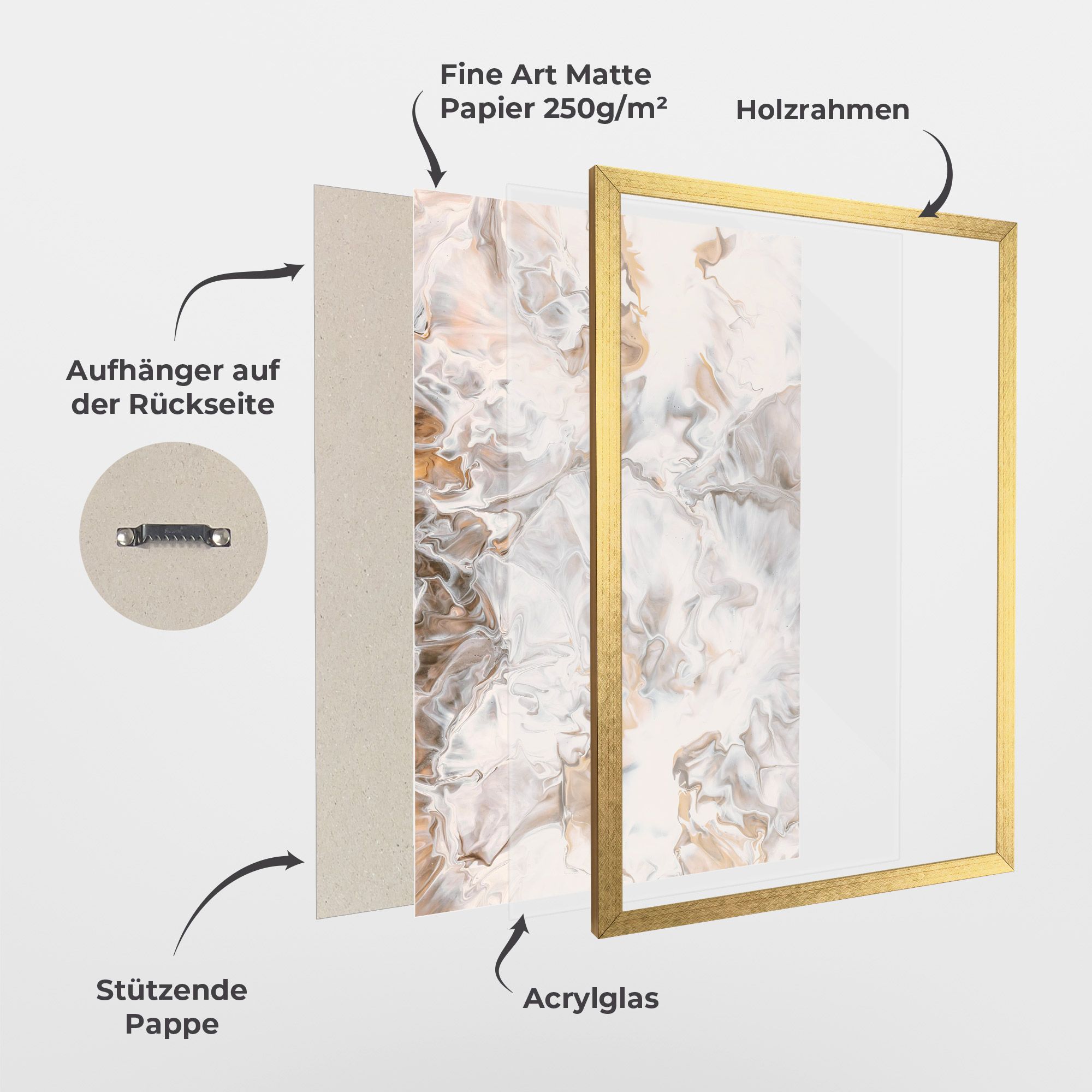 White Gold Abstract mockup 1