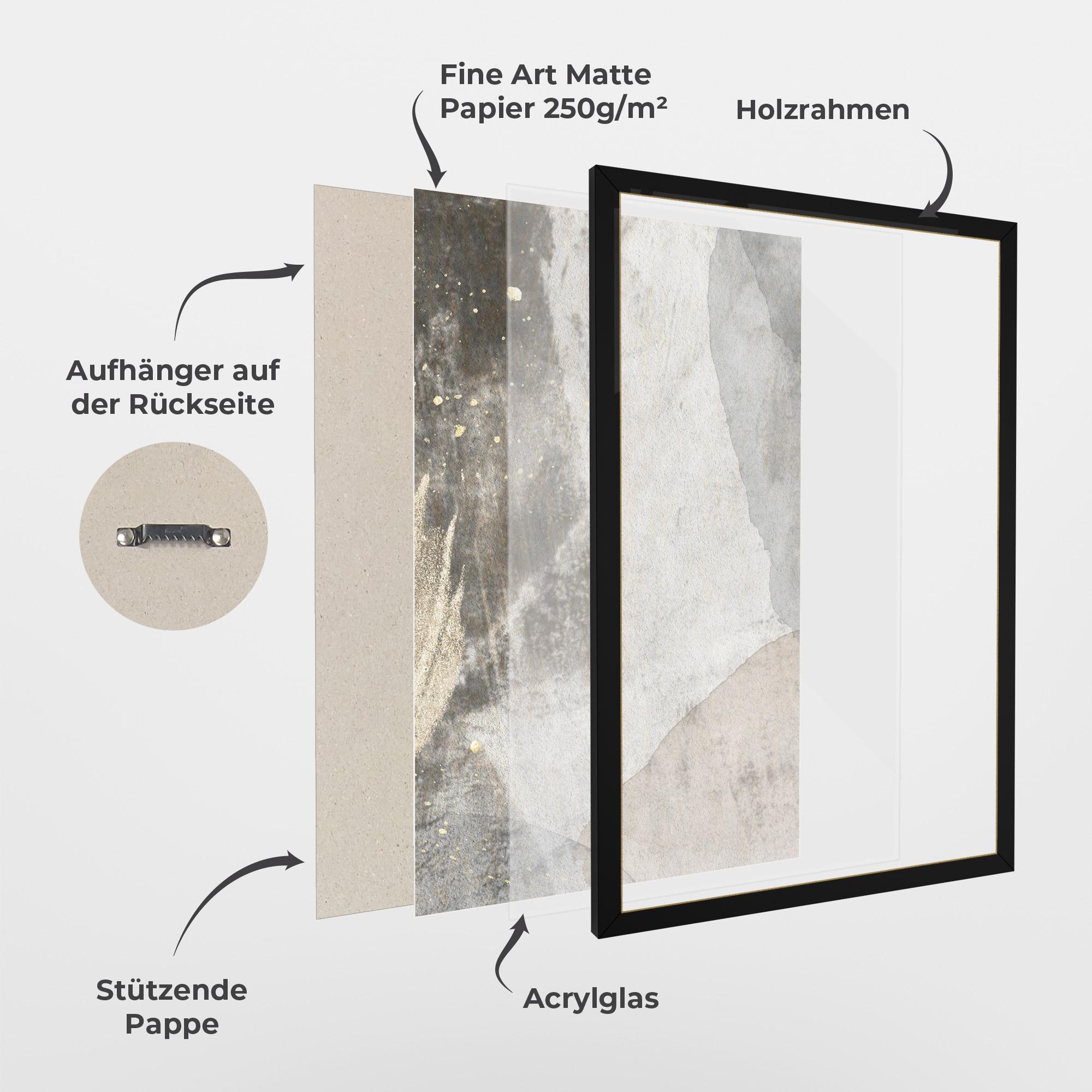 Gerahmte Poster Light Cream Marble mockup 1