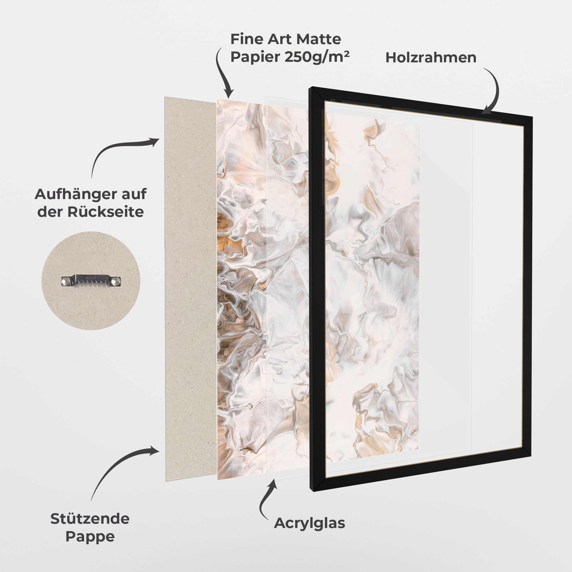 White Gold Abstract mockup 1