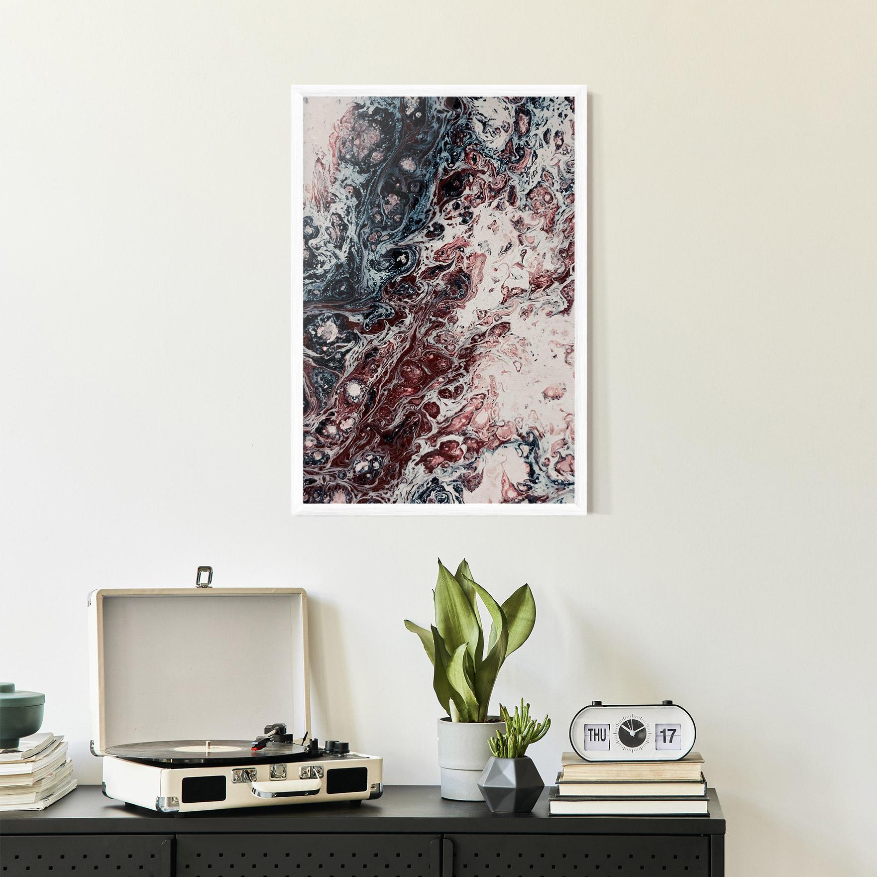 Gerahmte Poster Abstract Dark Red mockup 2